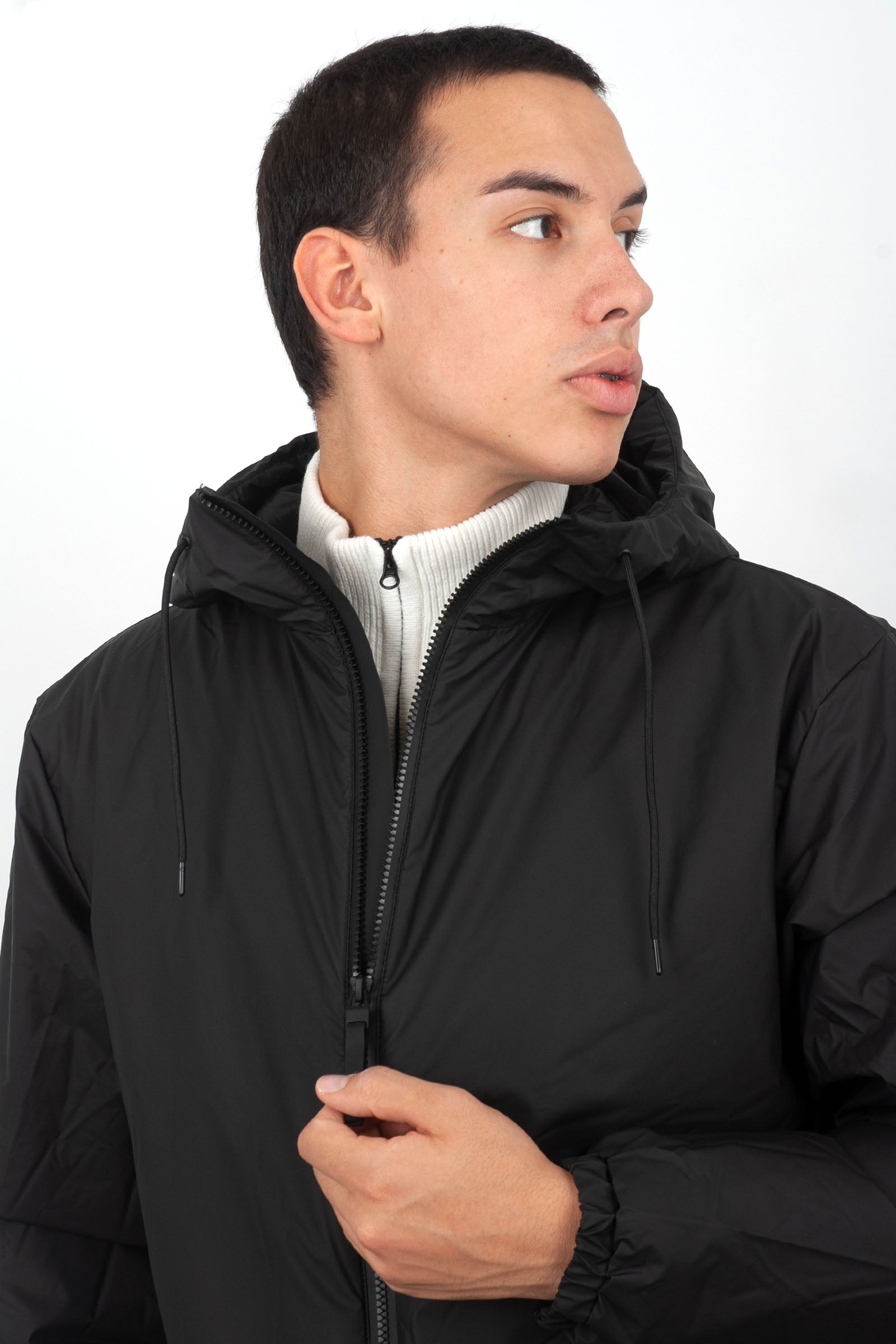 Rains Lohja Long Jacket Nero Uomo - 2