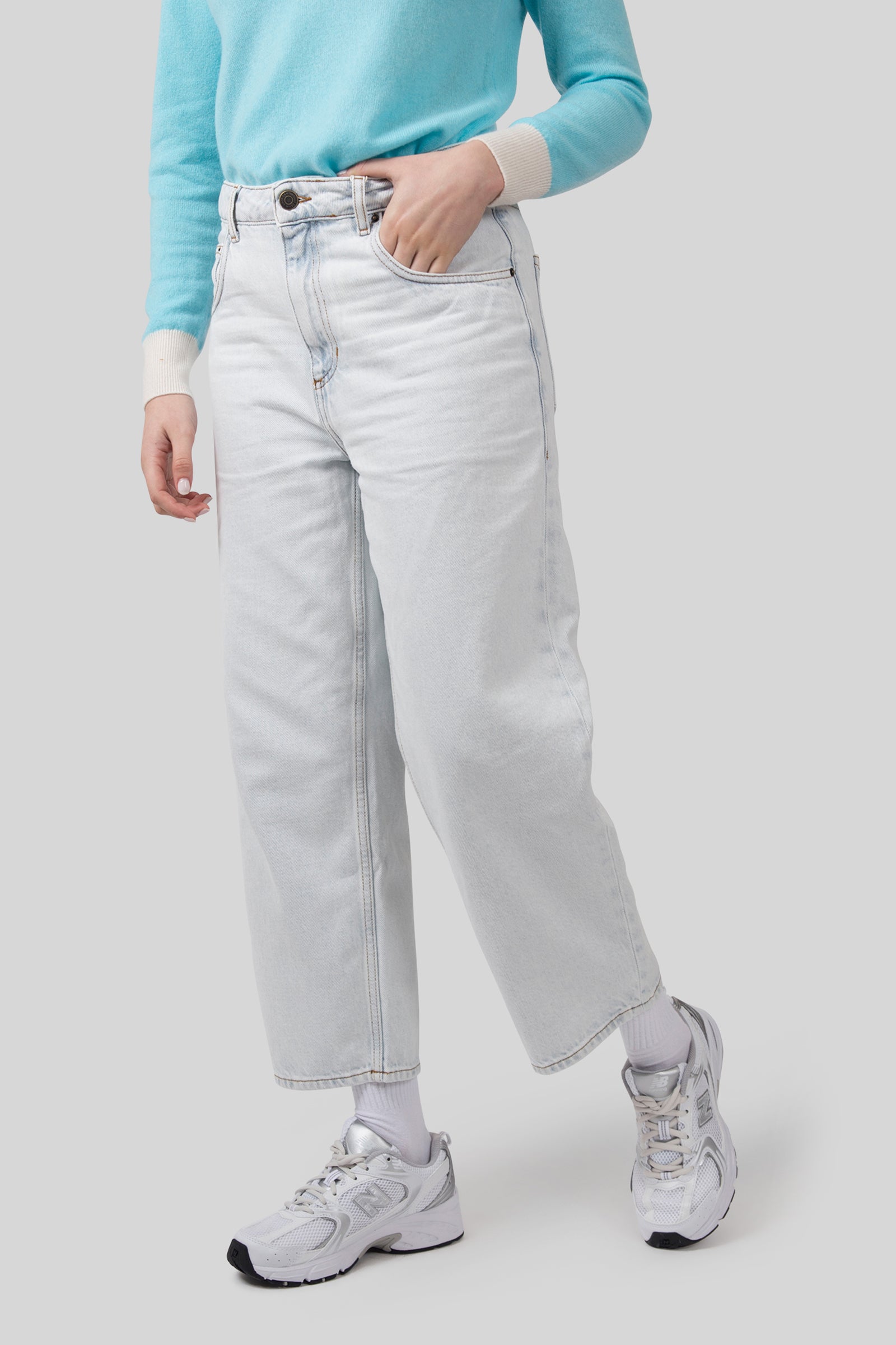 American Vintage Jeans Boyfriend Joybird Blu Chiaro Donna - 3