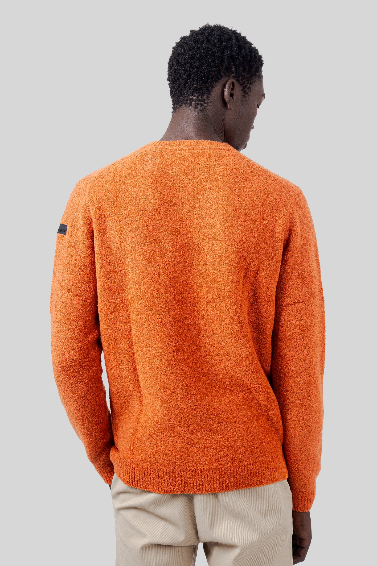 Rrd Bouclè Round Knit Arancio Uomo - 5