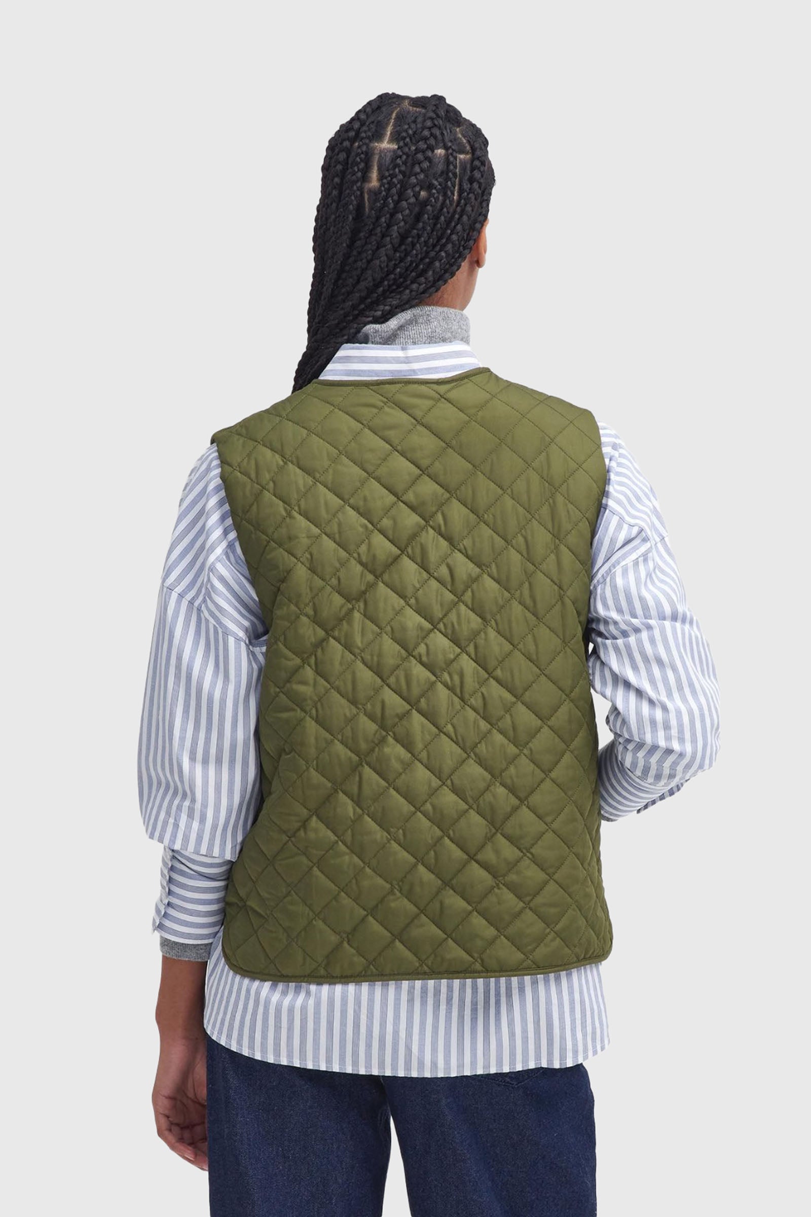 Barbour Gilet Trapuntato Lorelei Verde Oliva Donna - 3