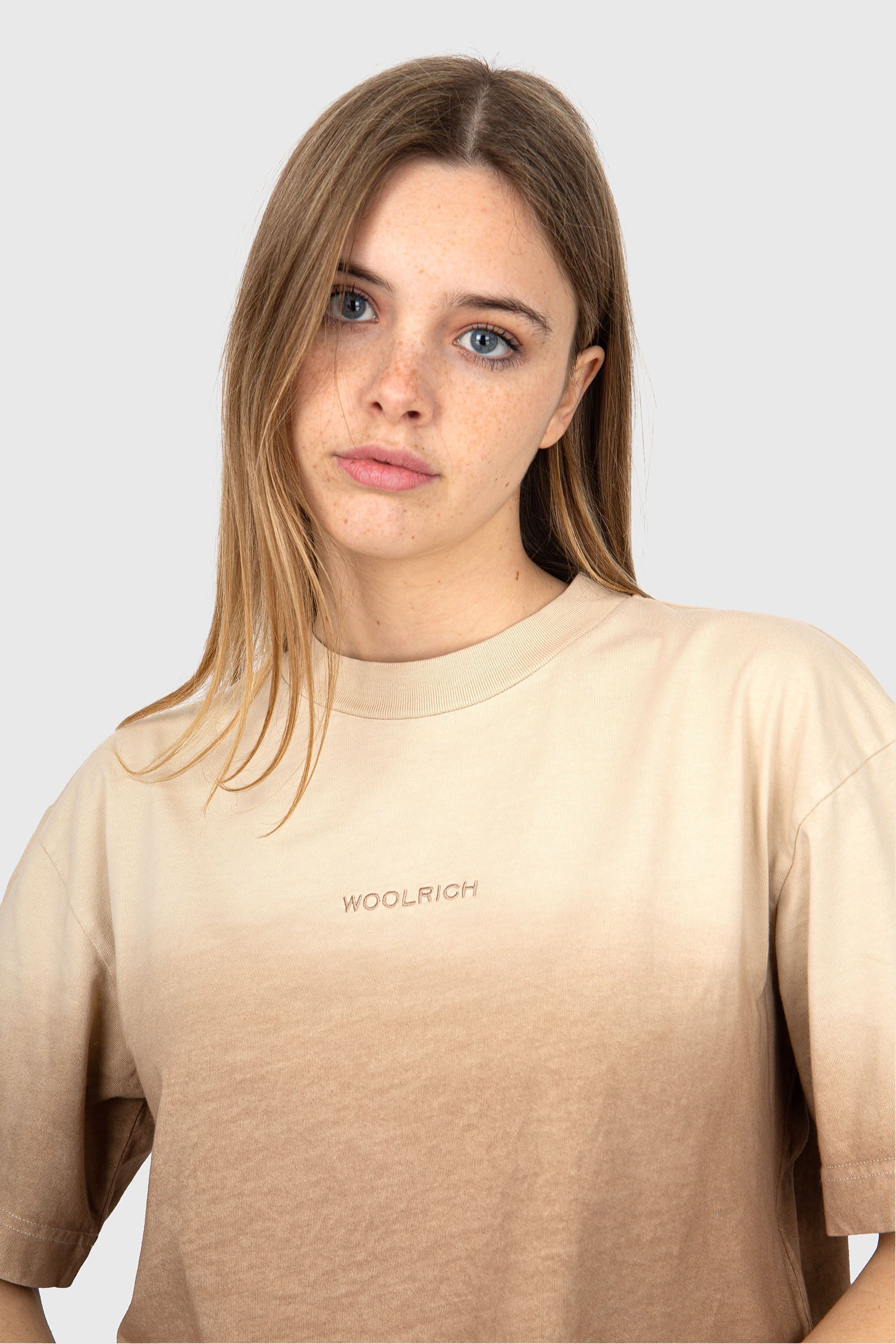 Woolrich T-Shirt Tye Dye Cotone Beige - 1