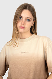 Woolrich T-Shirt Tye Dye Cotton Beige woolrich