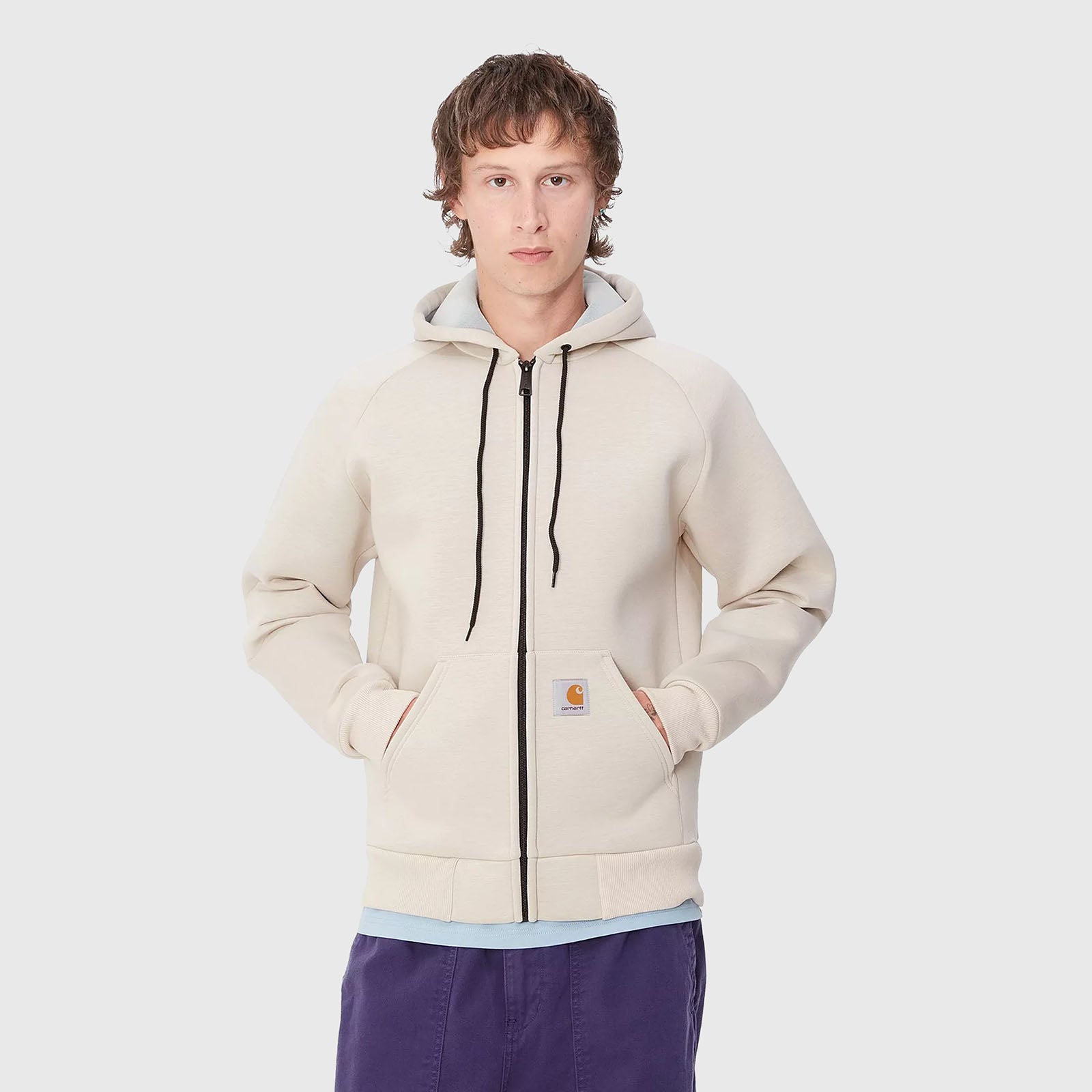 Carhartt Wip Car-lux Hooded Jacket Beige Chiaro Uomo - 7