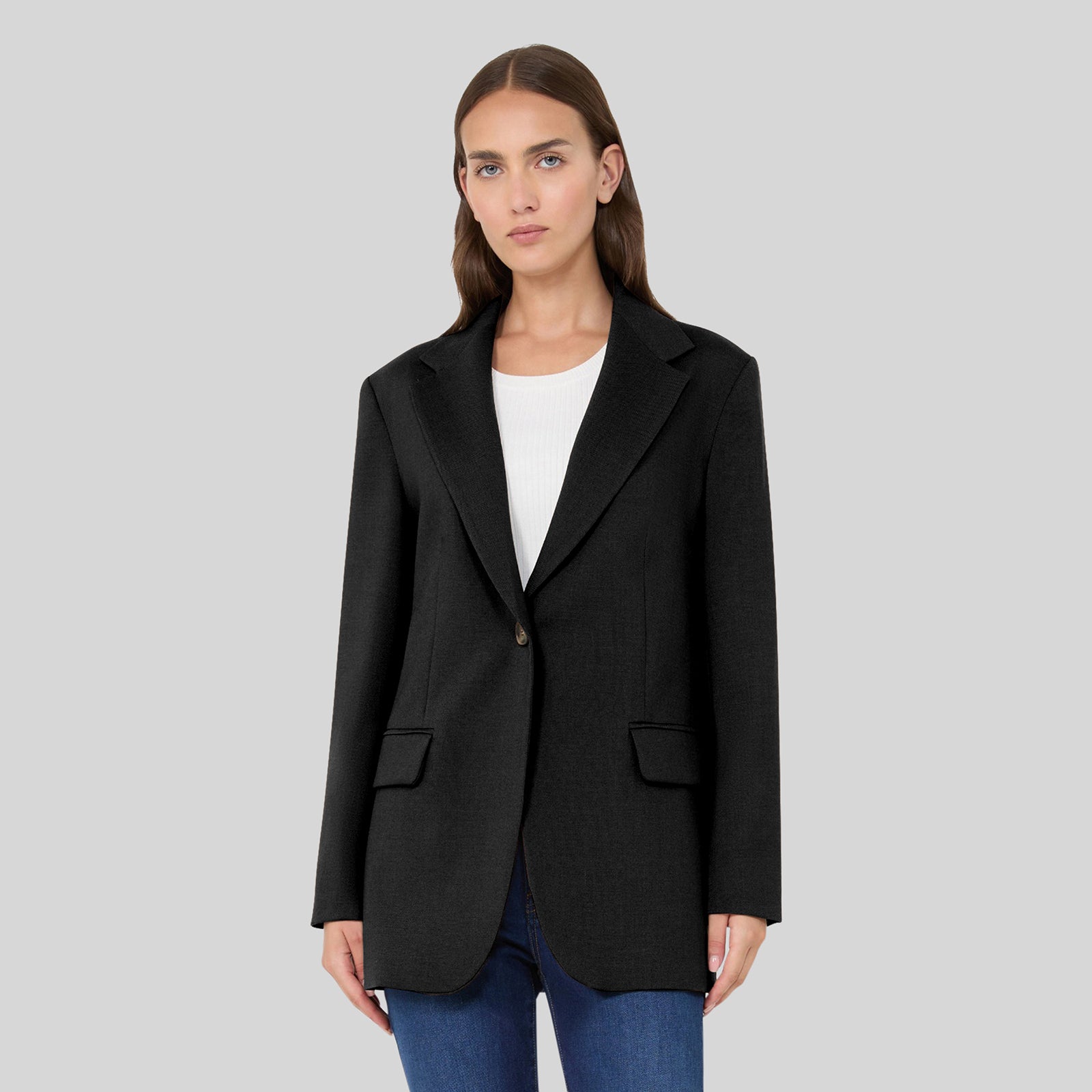 Asta Single-breasted Blazer In Wool Canvas - 4