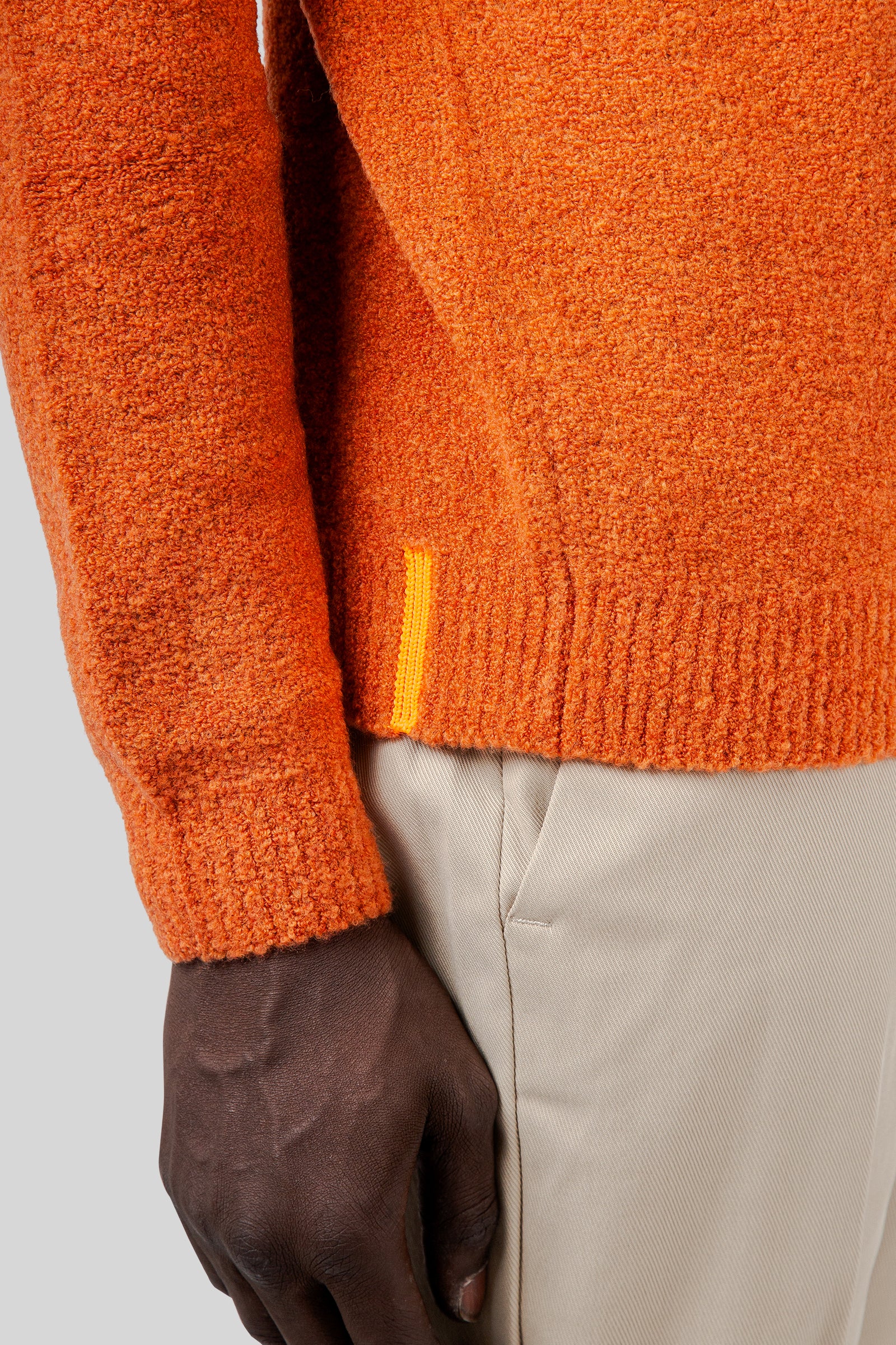 Rrd Bouclè Round Knit Arancio Uomo - 6