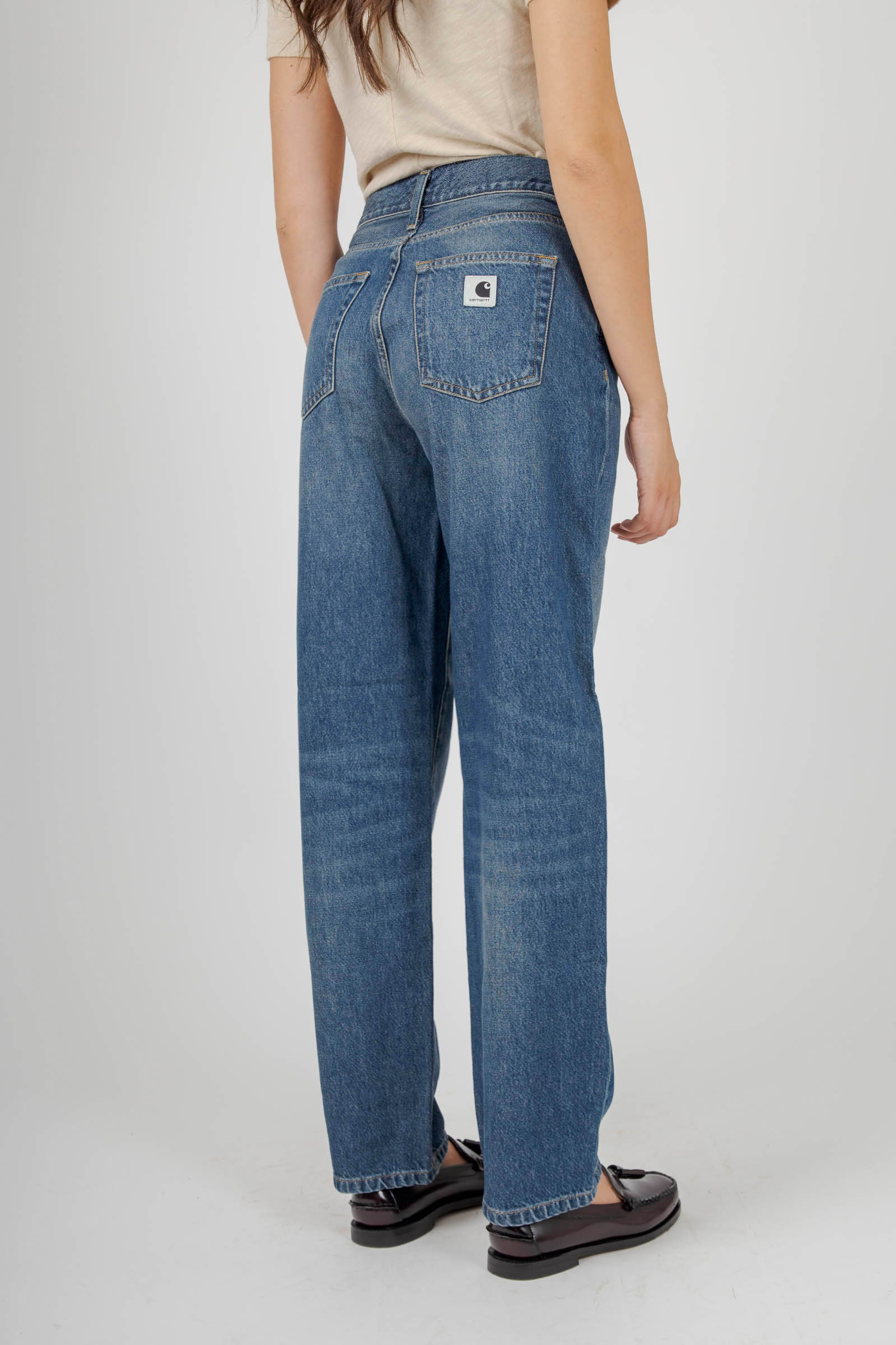 Carhartt Wip W' Arin Pant Blu Medio Donna - 3