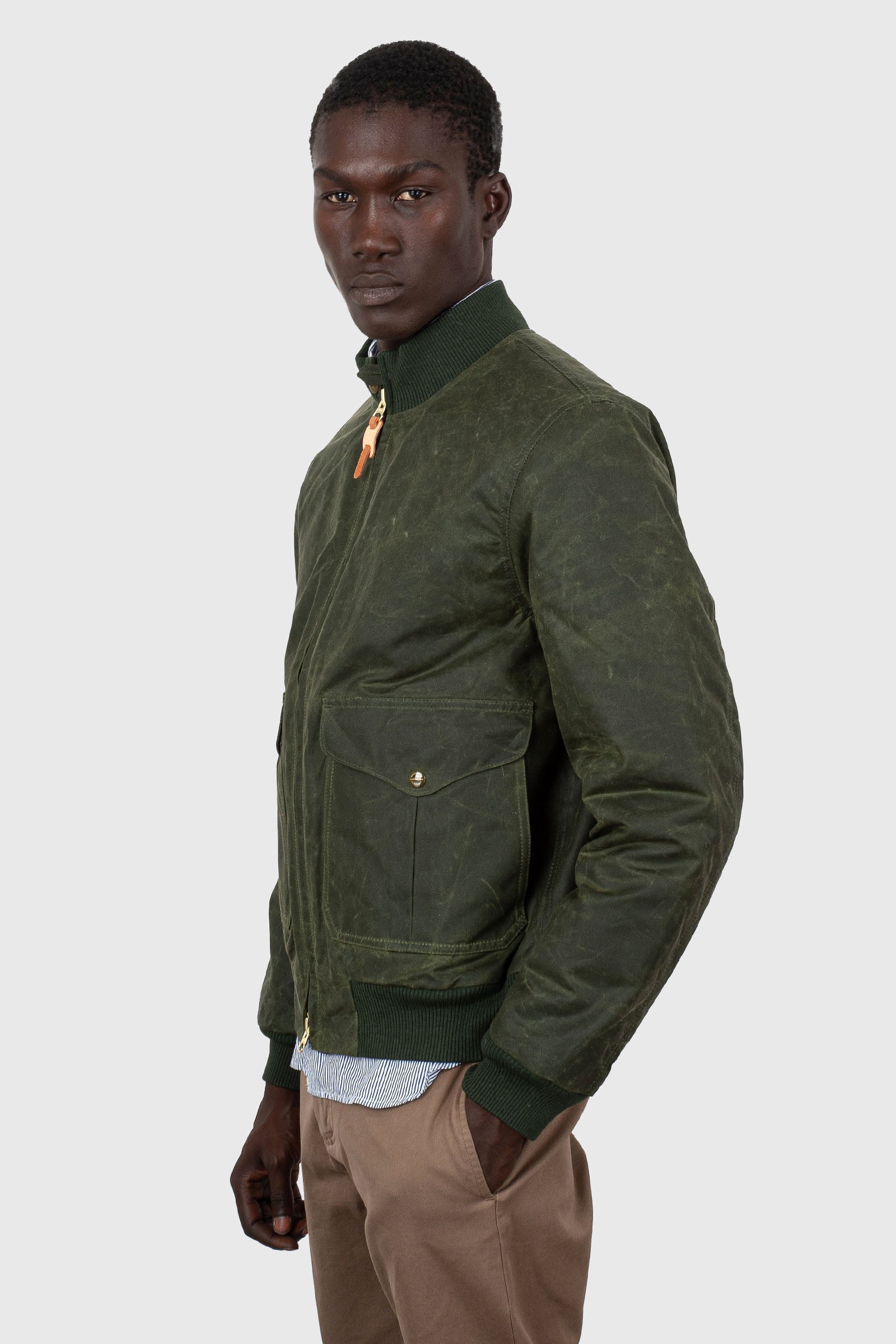 Manifattura Ceccarelli New Bomber Verde Scuro Uomo - 3