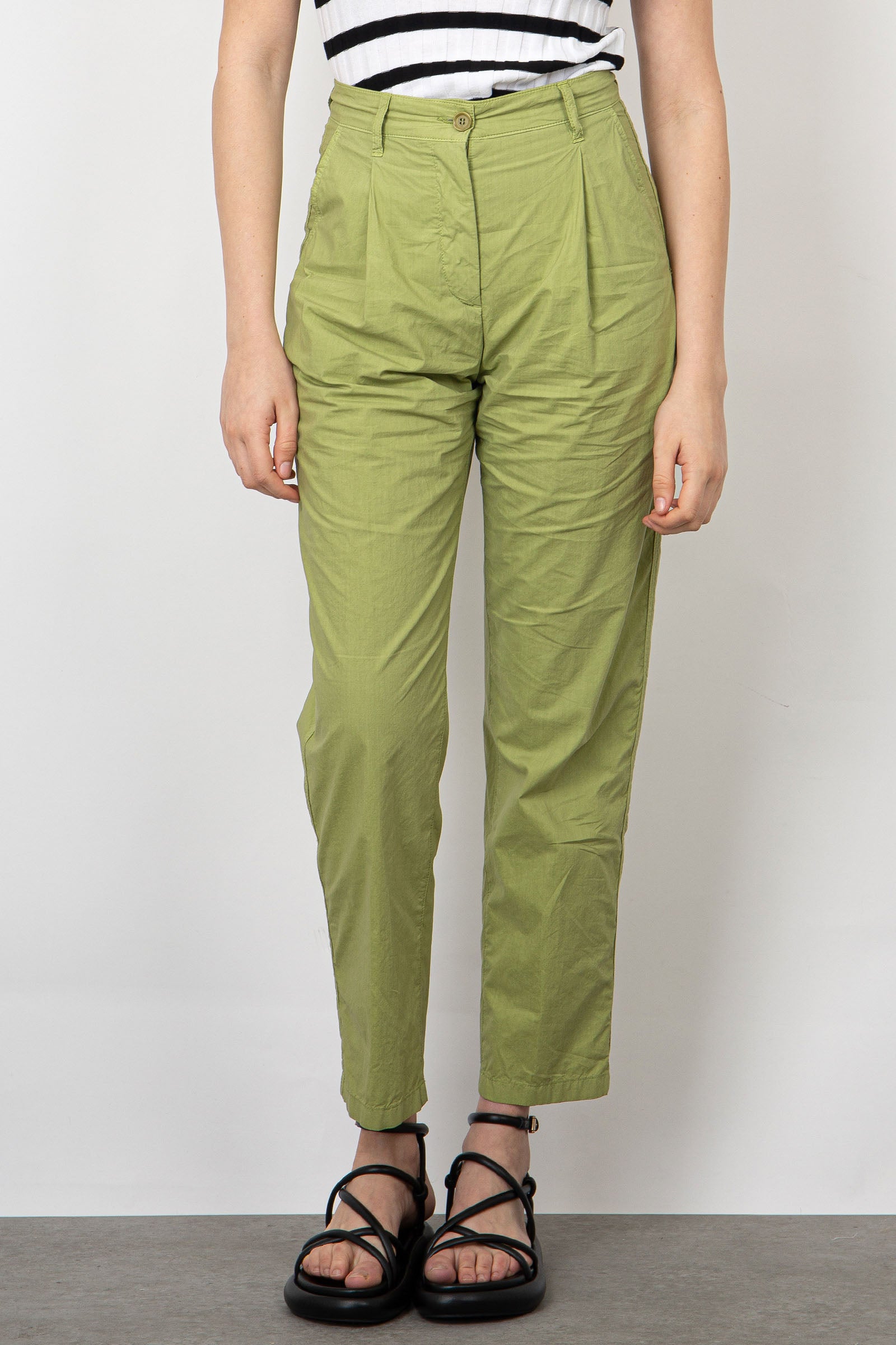 Aspesi Green Cotton Chino Pants - 4