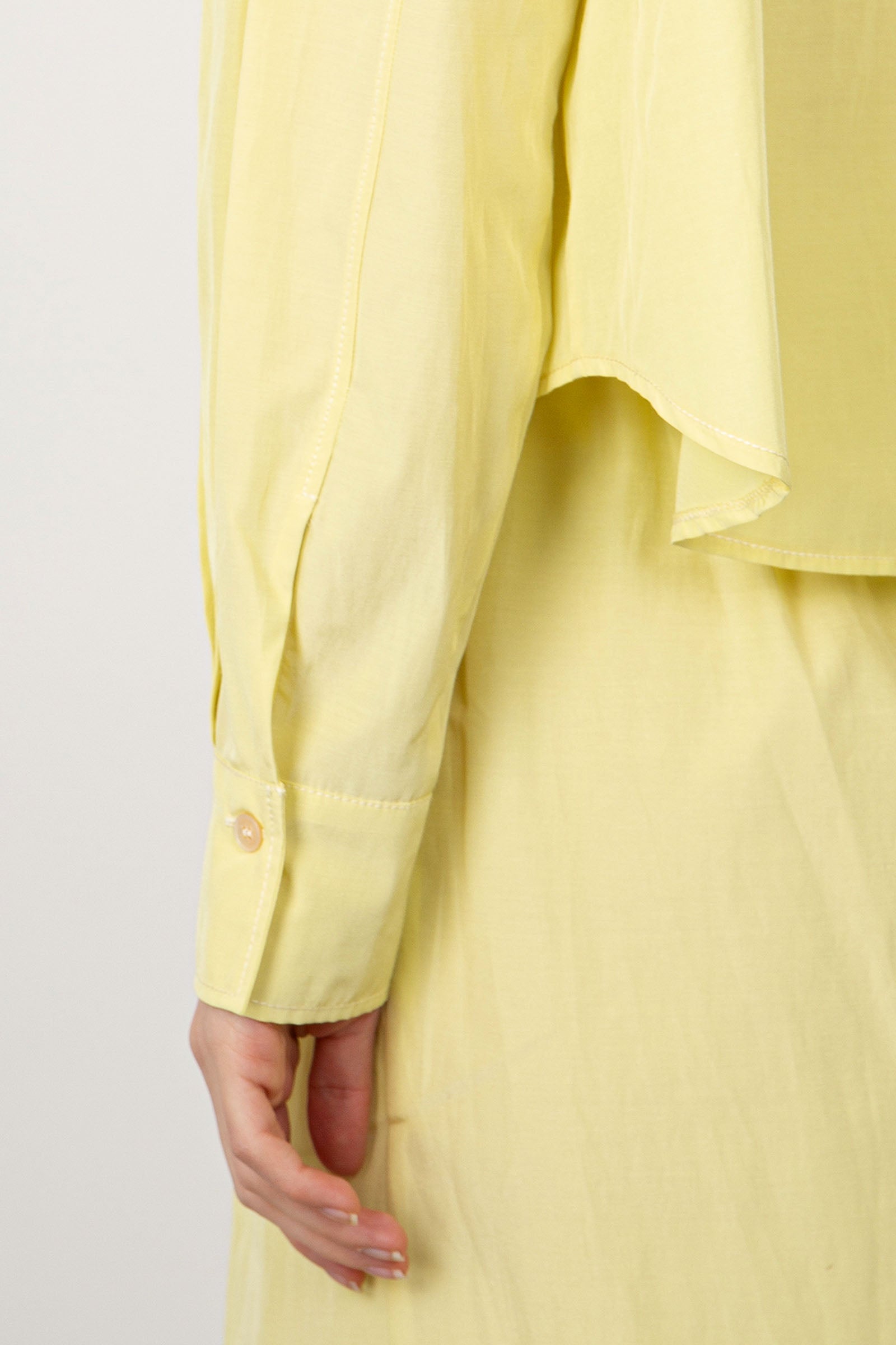 Forte Forte Boxy Chic Cotton Shirt in Yellow - 6