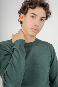 Roberto Collina Maglia Girocollo Verde Uomo roberto collina