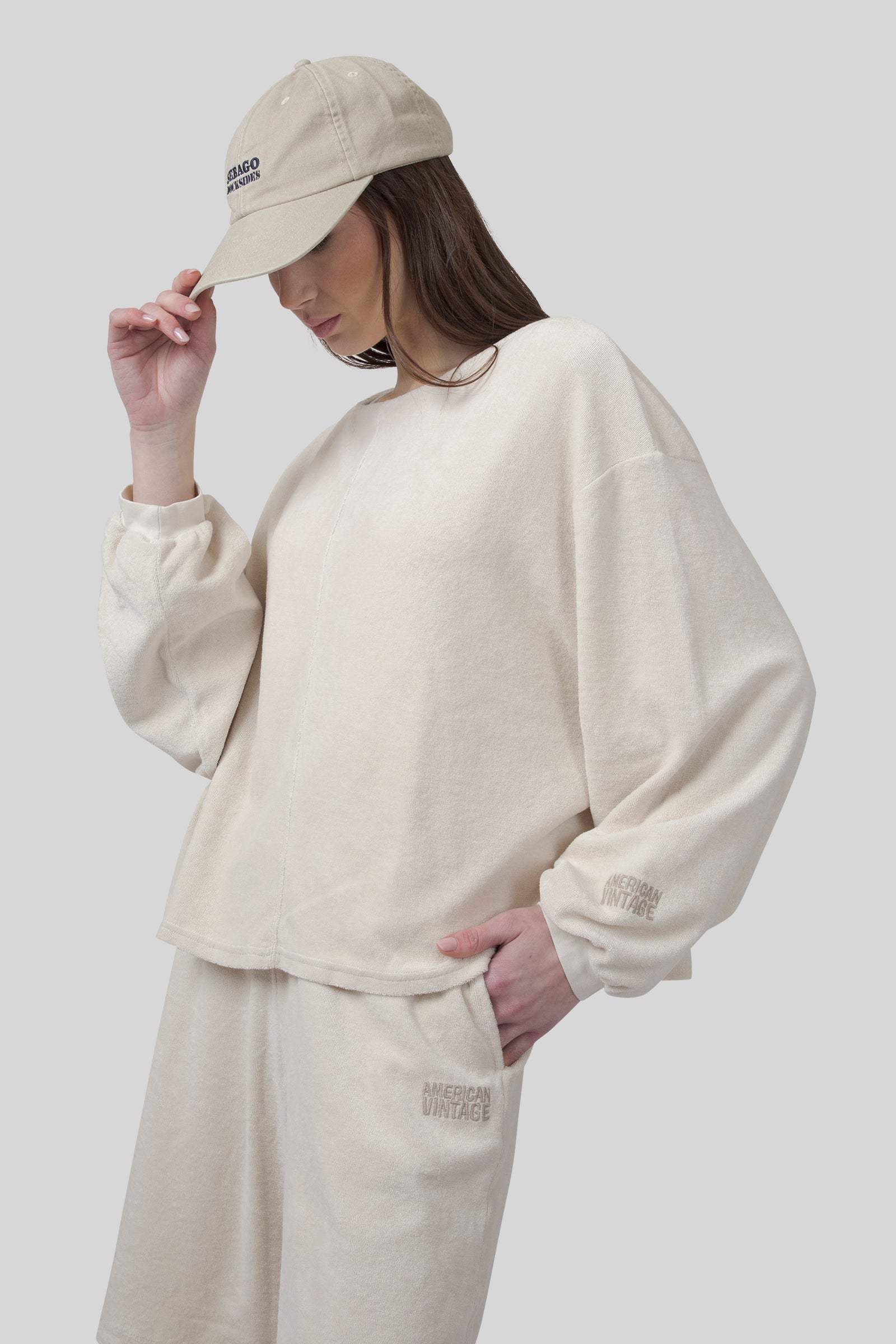 American Vintage Felpa Fuxow Crema Donna - 1