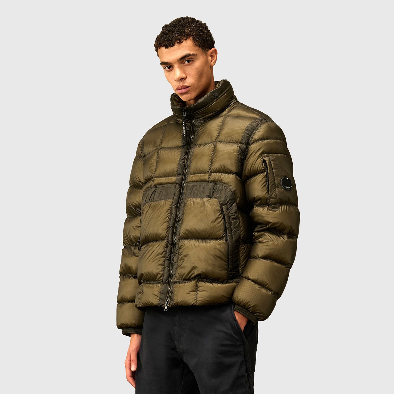 C.p. Company D.d. Shell Short Down Jacket Verde Militare Uomo - 8