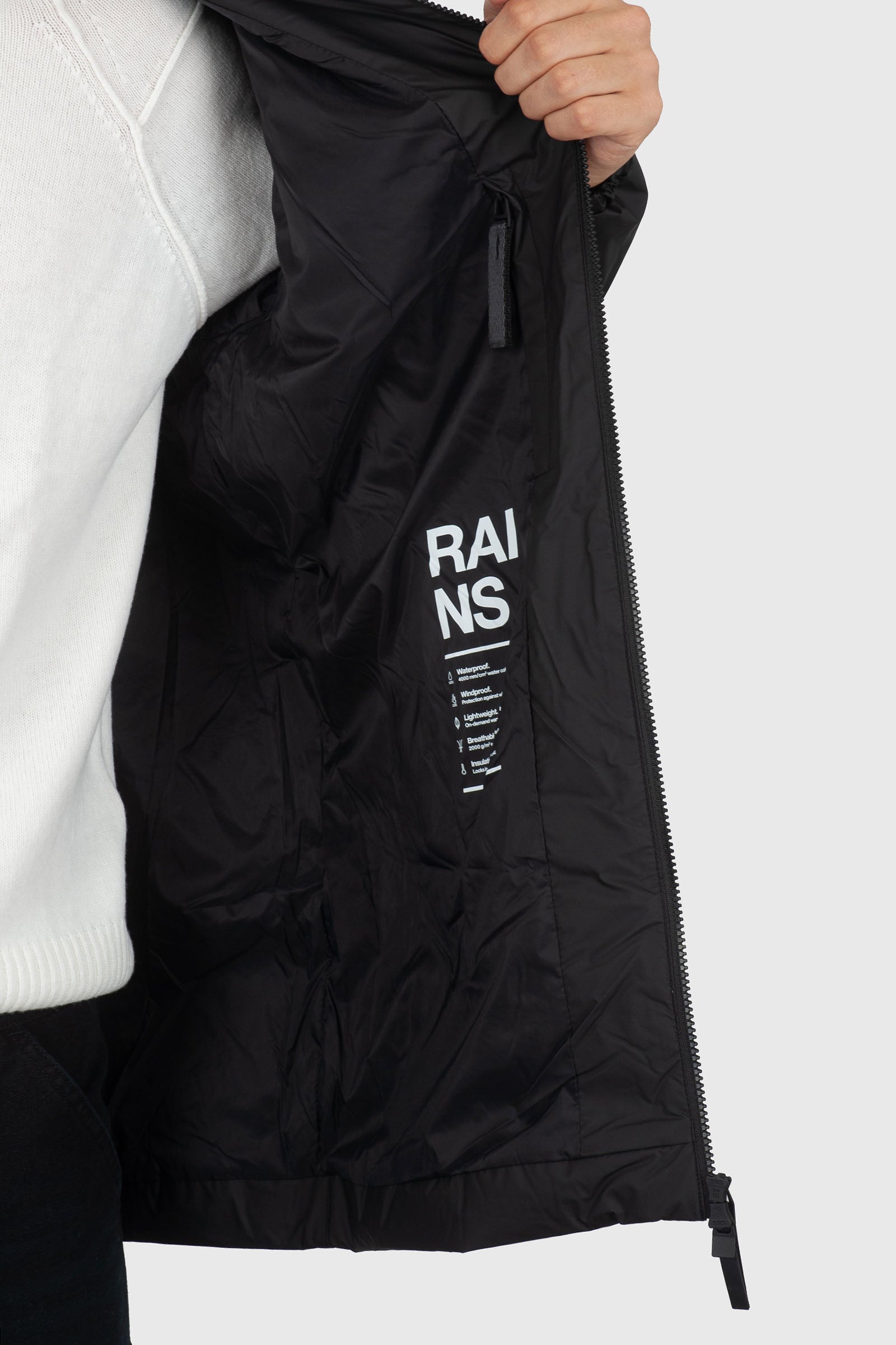 Rains Lohja Long Jacket Nero Uomo - 7