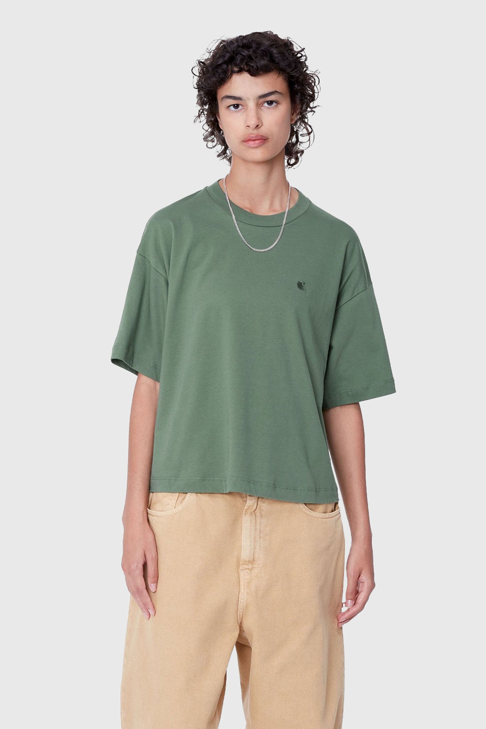 Carhartt Wip T-shirt W' S/s Chester Verde Donna - 1