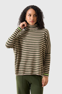 Absolut Cashmere Maglia Joanna Verde/beige Donna absolut cashmere