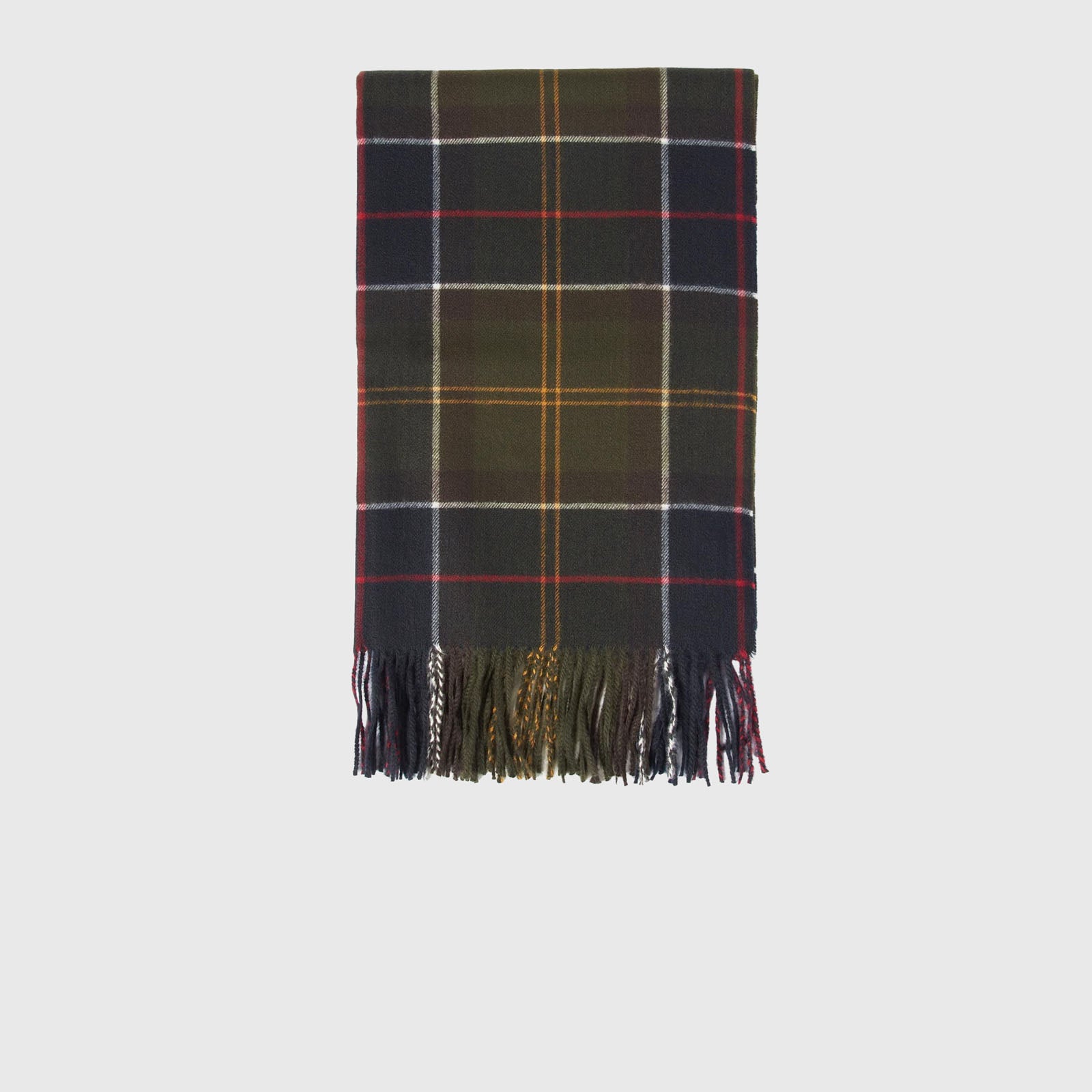 Barbour Sciarpa Stanway Tartan Verde Unisex - 6