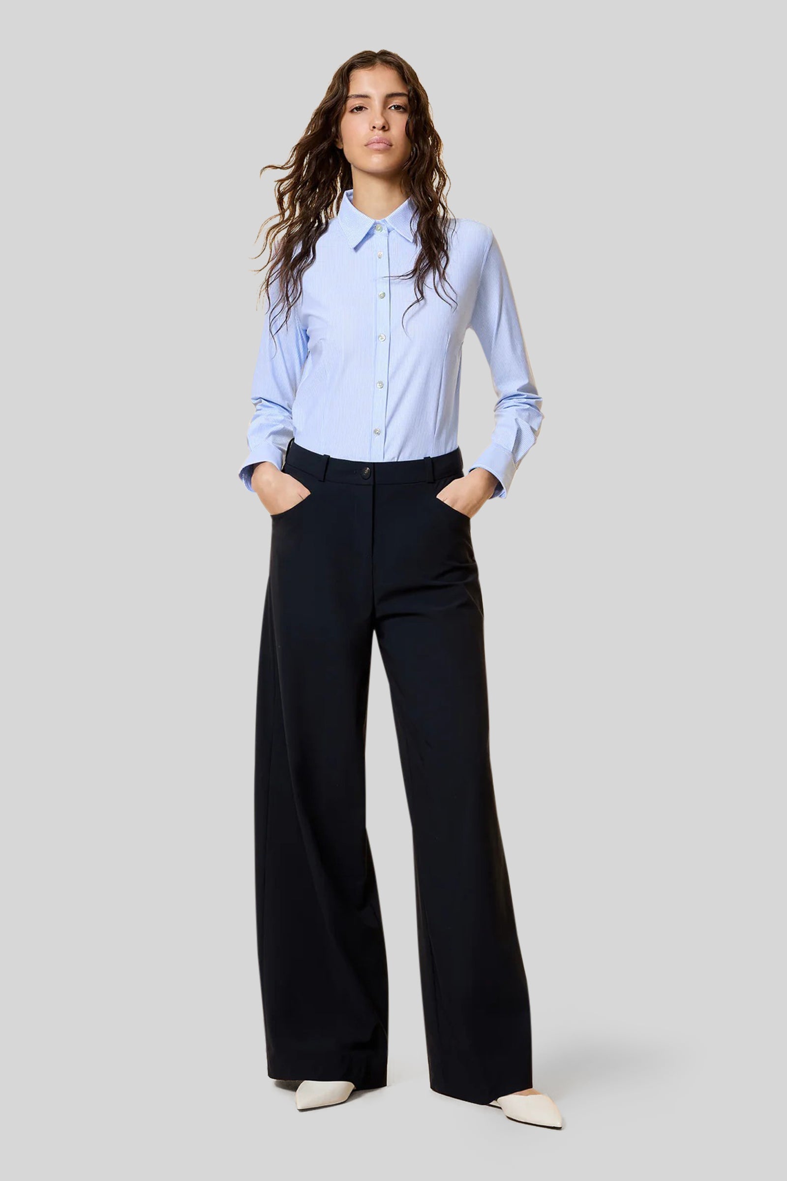 Oxford Jacquard Stripe Wom Shirt - 3