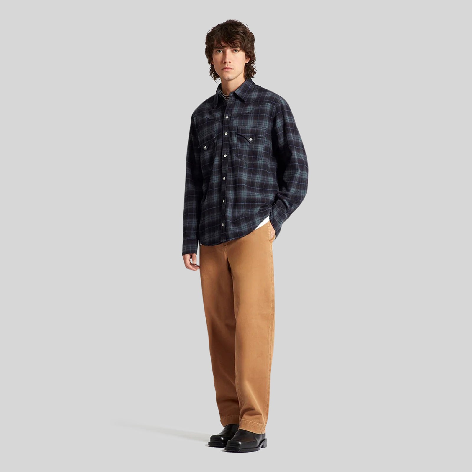 Department Five Camicia Texana Nevada Blu Navy Uomo - 4