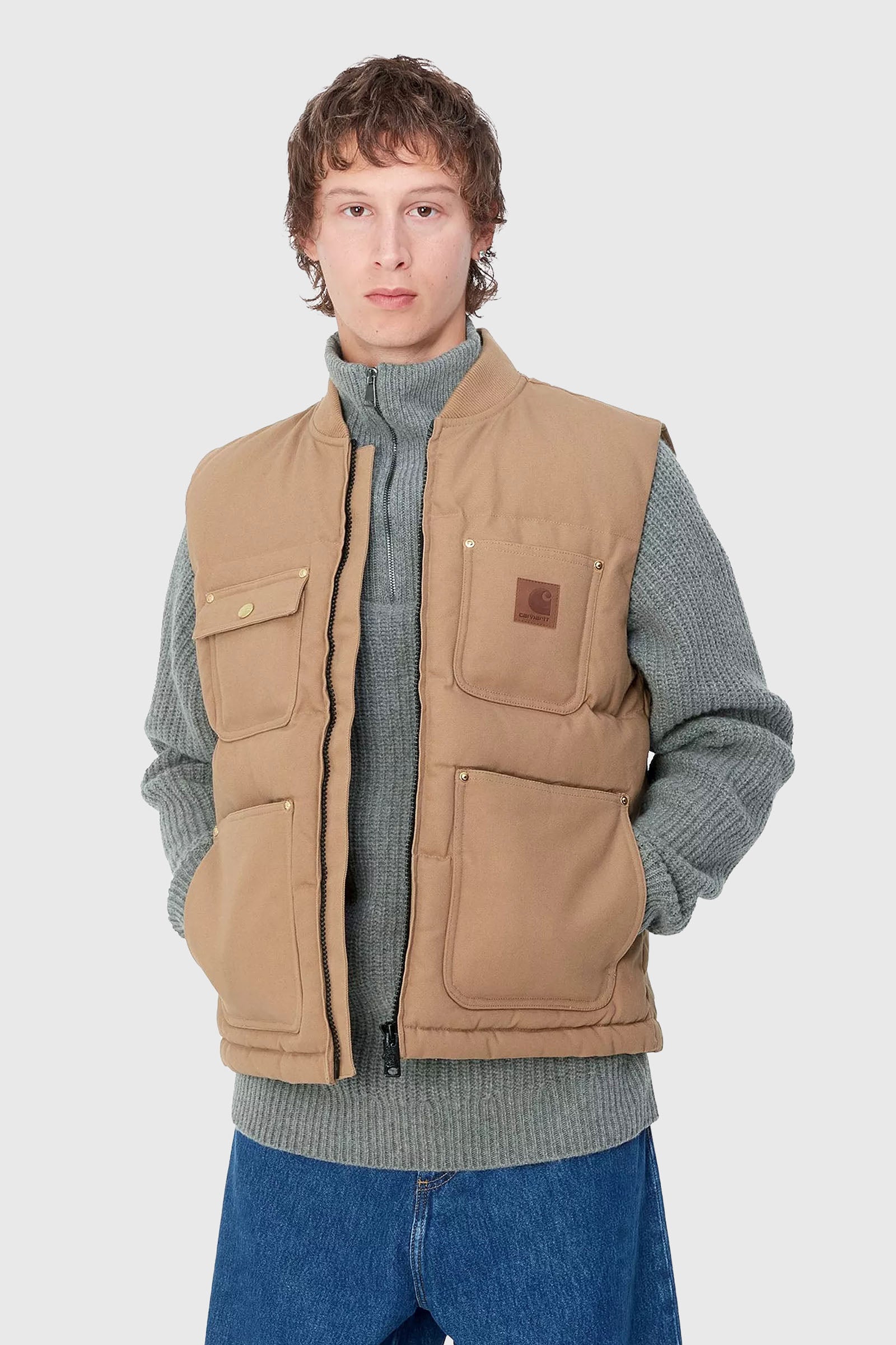 Carhartt Wip Rayley Vest Beige Uomo - 1