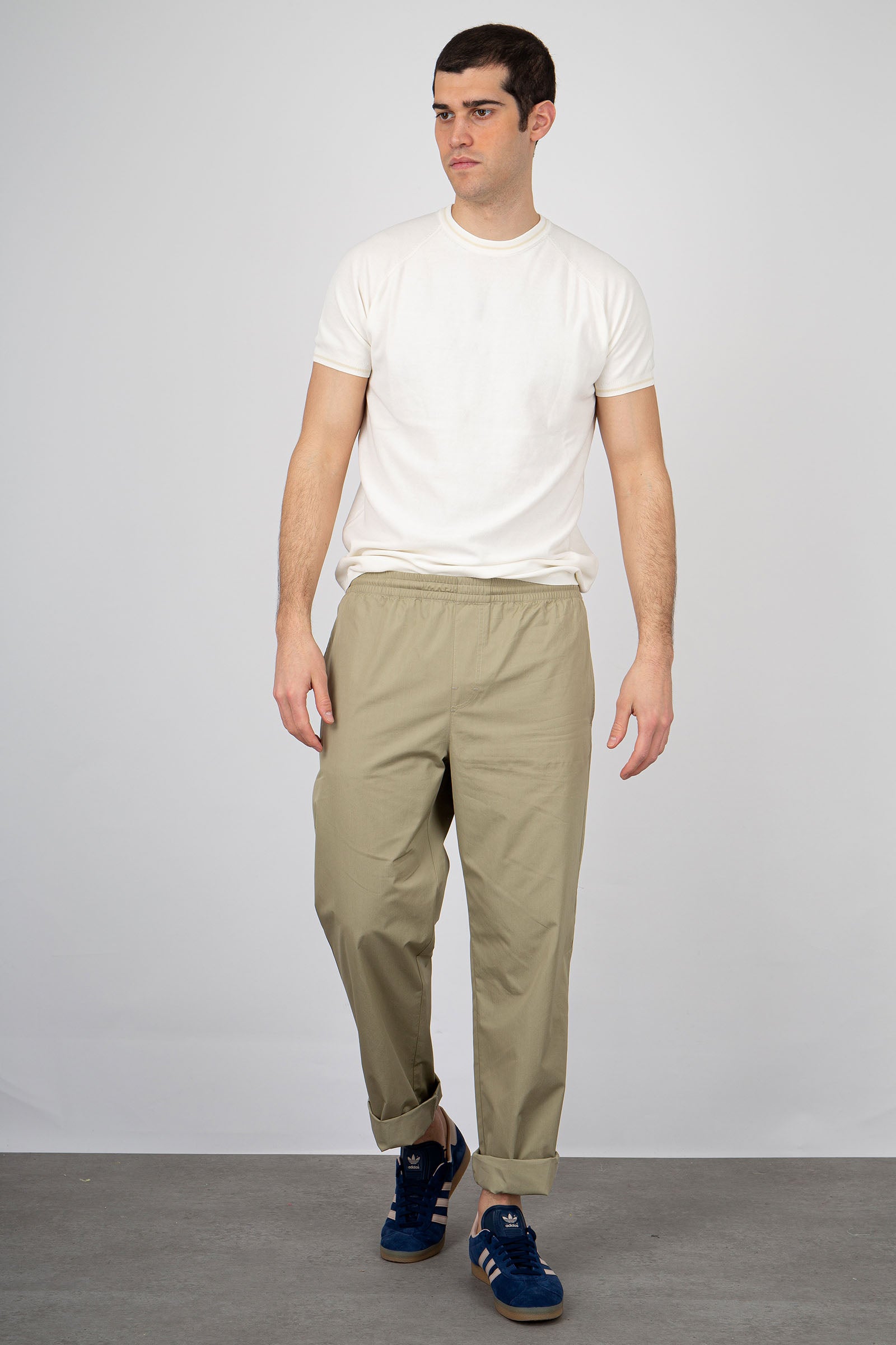 Aspesi Ventura Trousers in Light Green Cotton Poplin - 2
