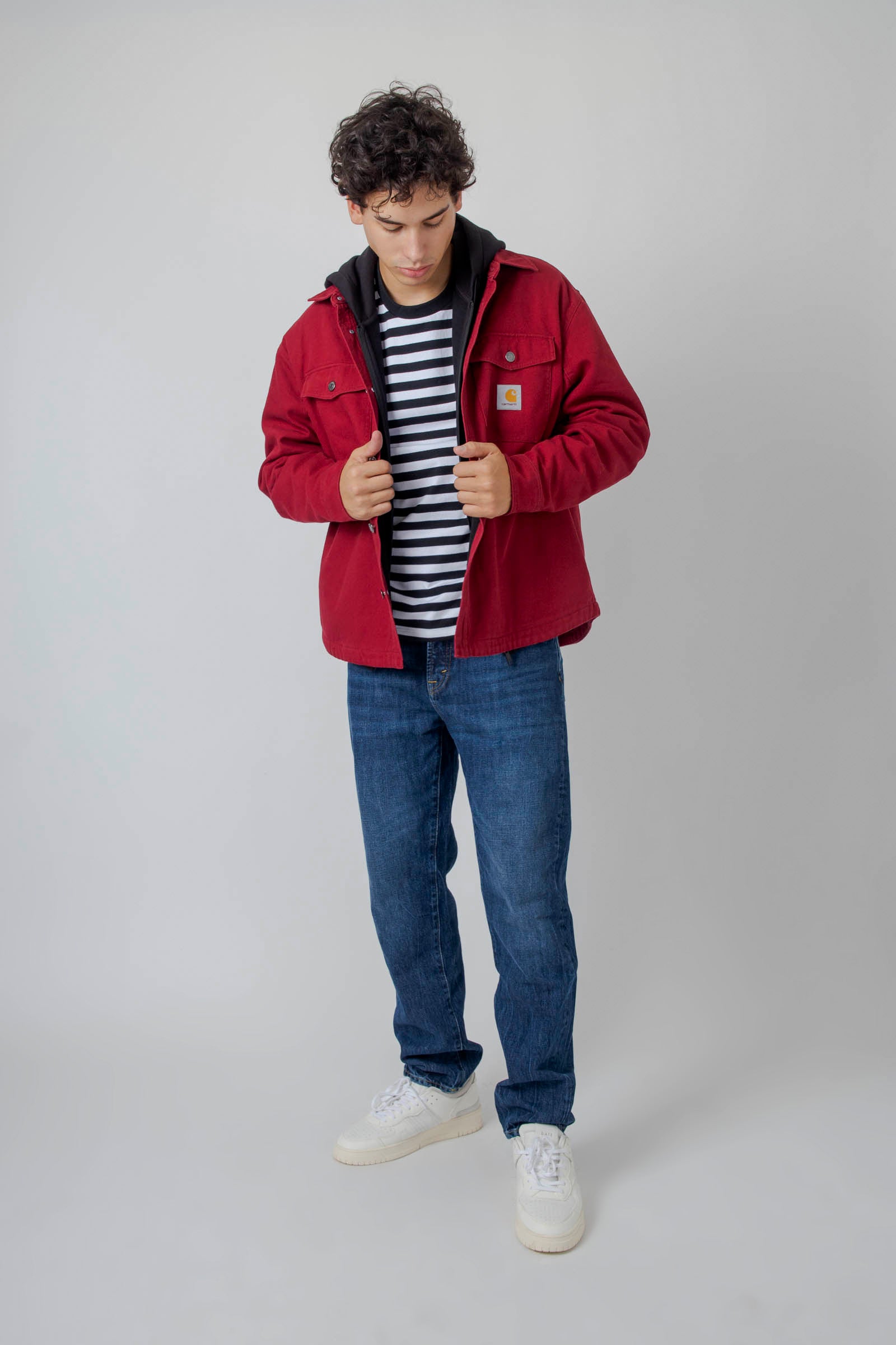 Carhartt Wip Selby Shirt Jac Rosso Uomo - 7