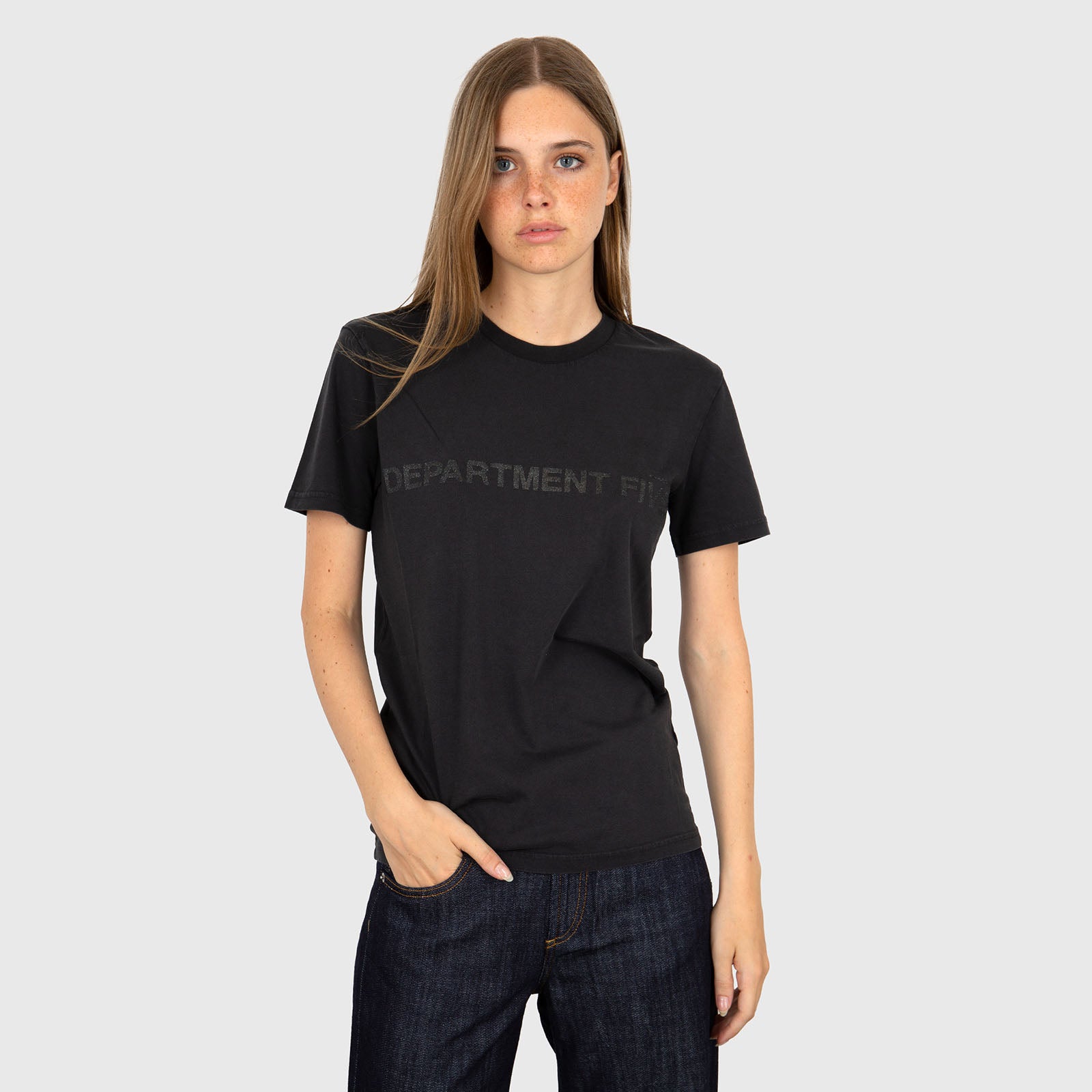 Department Five T-shirt Fleur Logo Glitter Nero Donna - 7