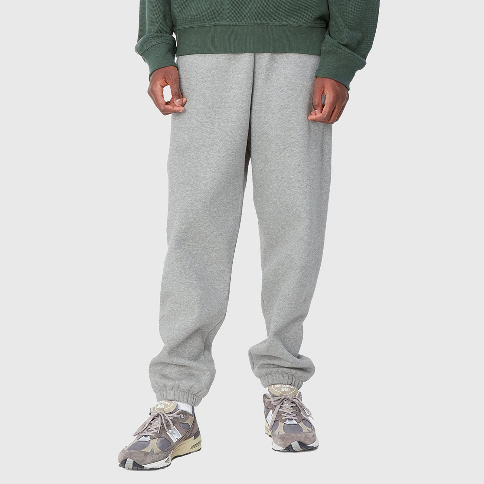 Carhartt Wip Chase Sweat Pant Grigio Chiaro Uomo - 4