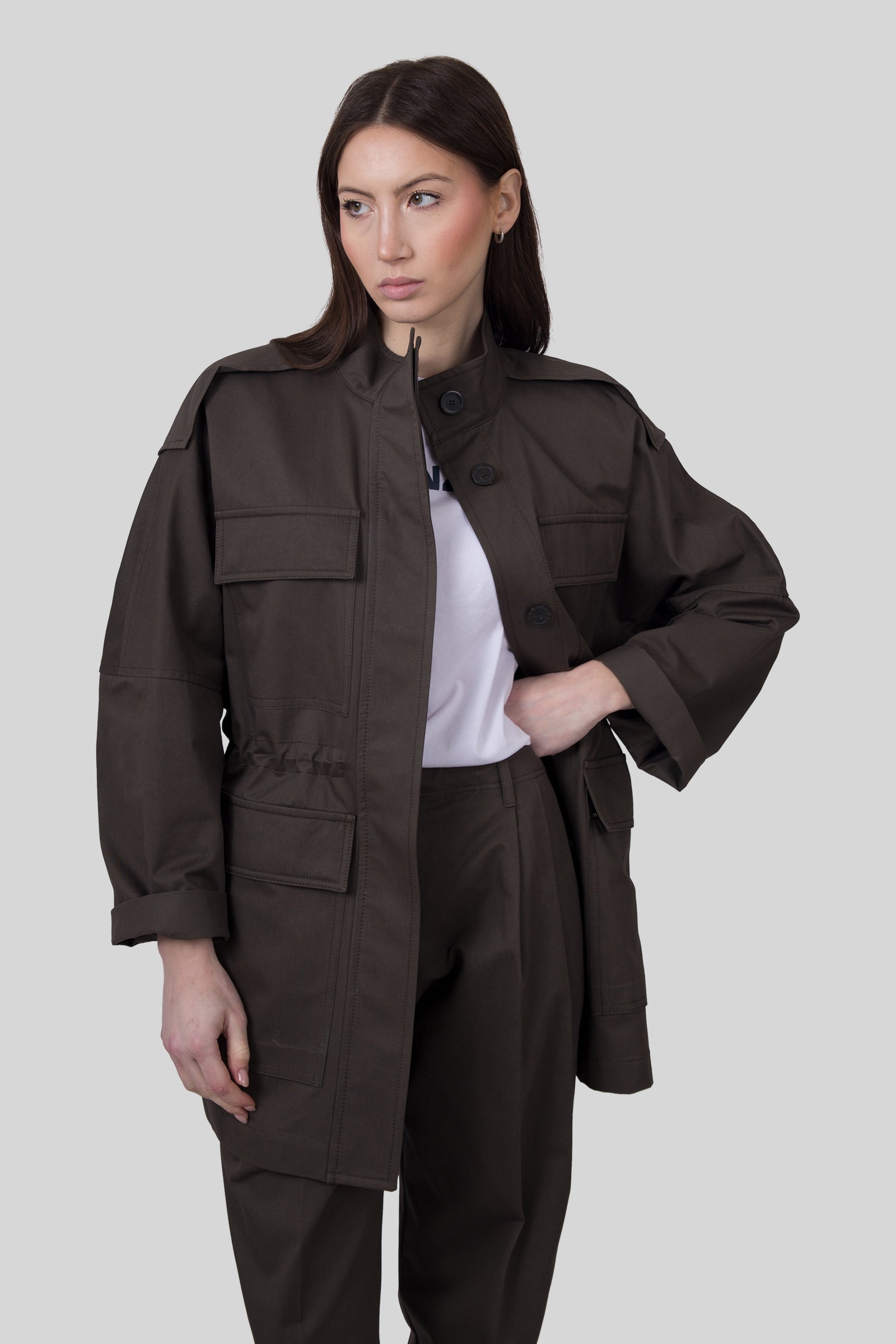 Semicouture Giacca Palimira Verde Militare Donna - 7