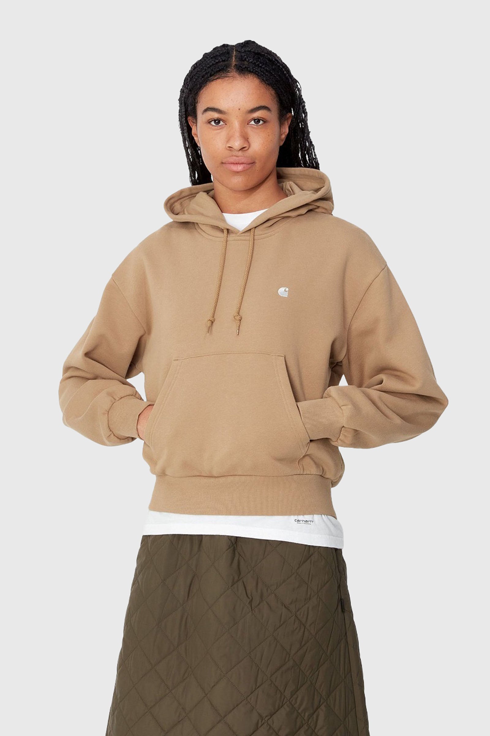 Carhartt Wip W' Hooded Casey Sweatshirt Beige Donna - 1