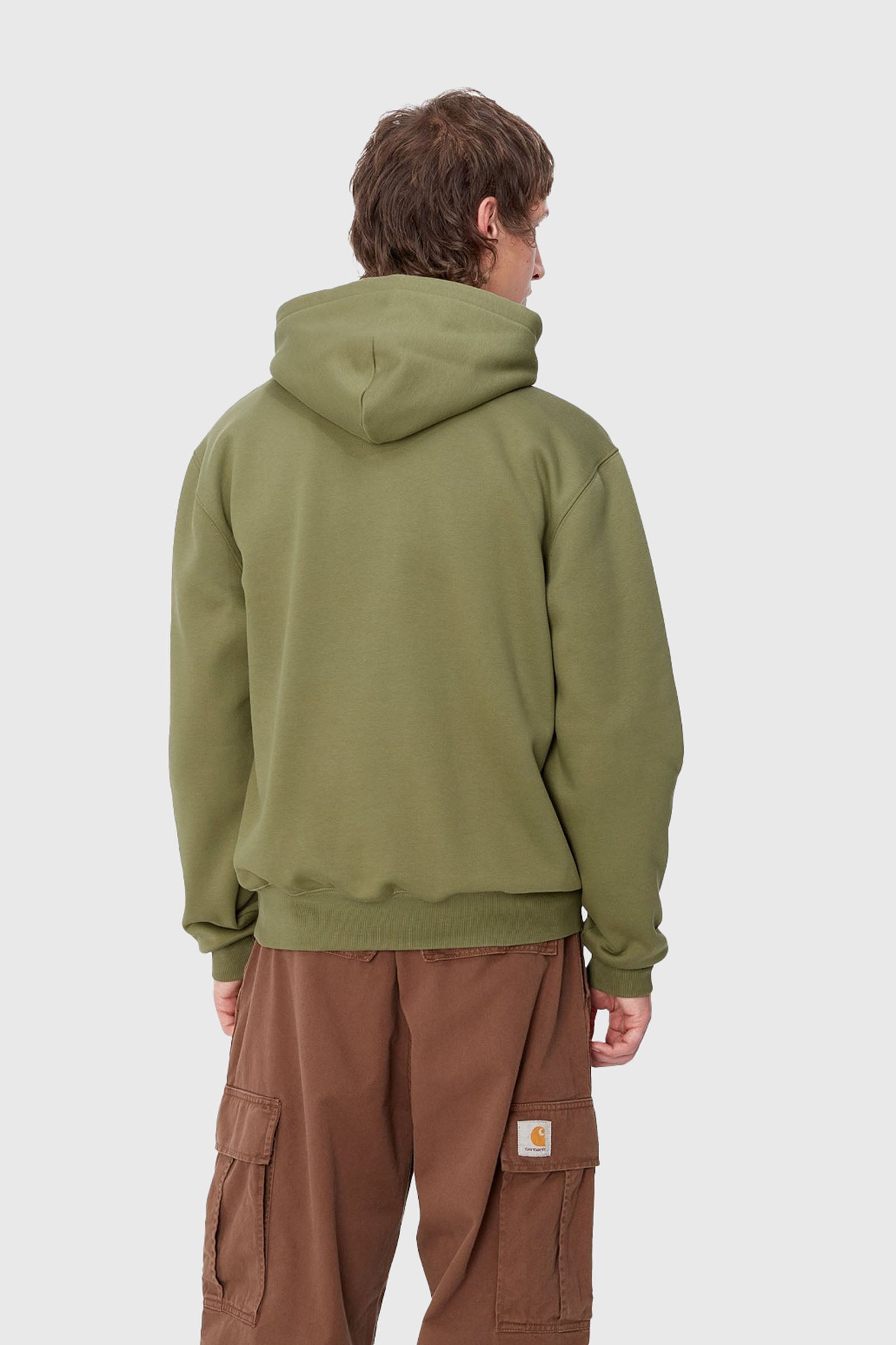 Carhartt Wip Felpa Hooded Carhartt Verde Militare Uomo - 2