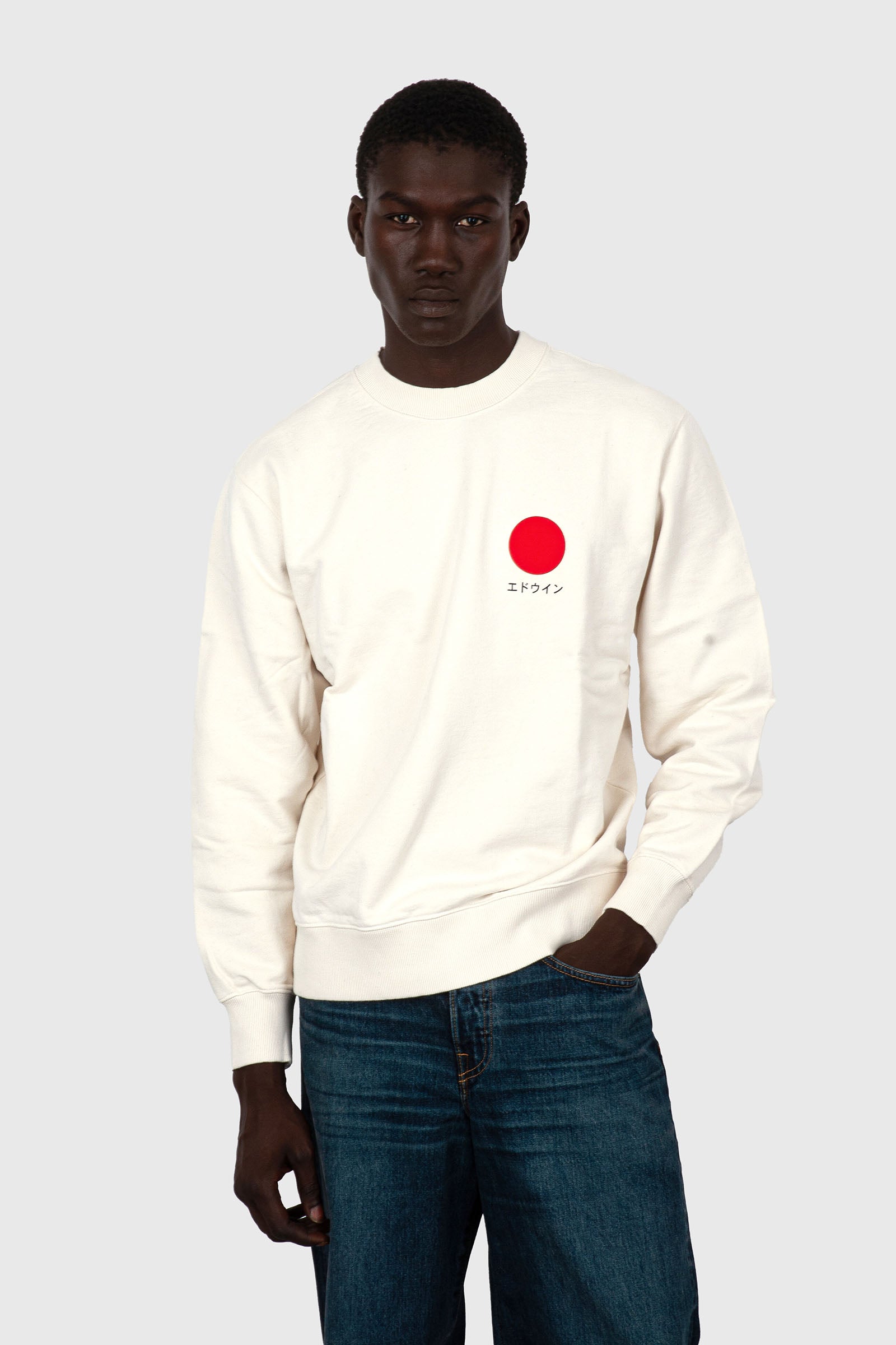 Edwin Felpa Japanese Sun Bianco Off Uomo - 5