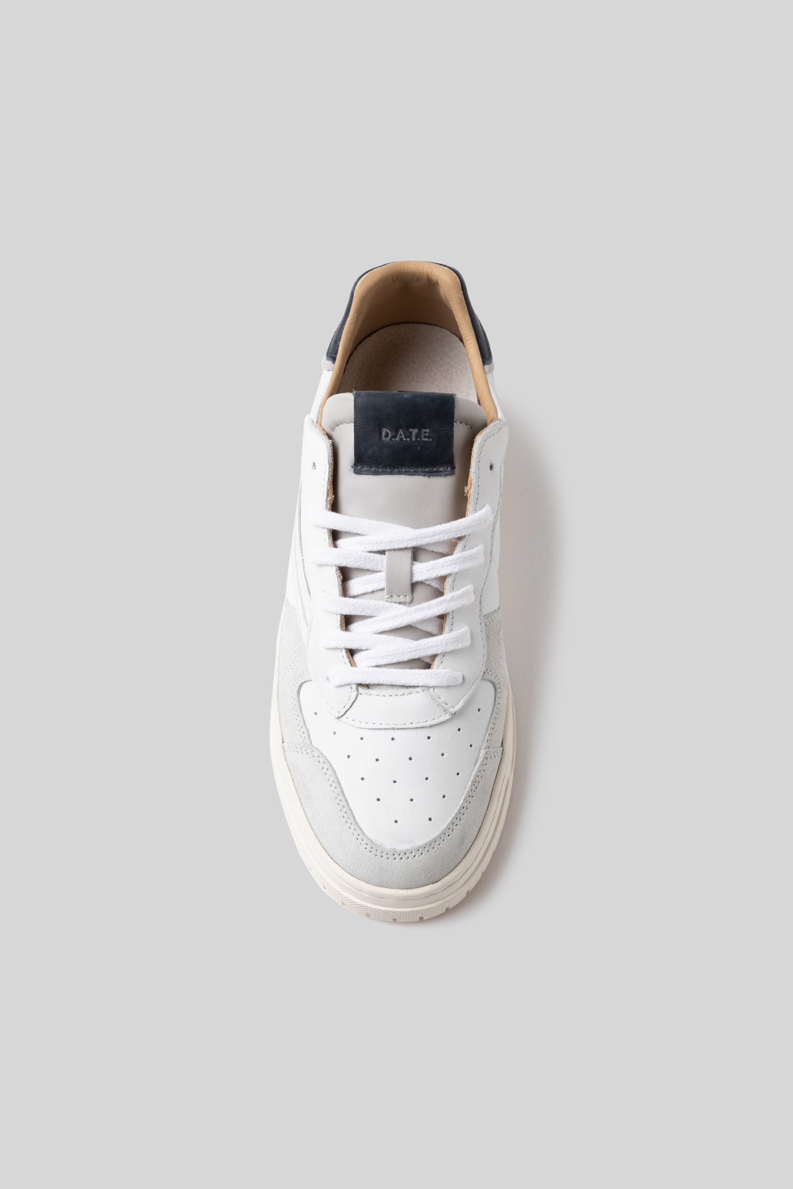 D.a.t.e. Sneaker Torneo Pure Vintage Calf Bianco/blu Uomo - 4