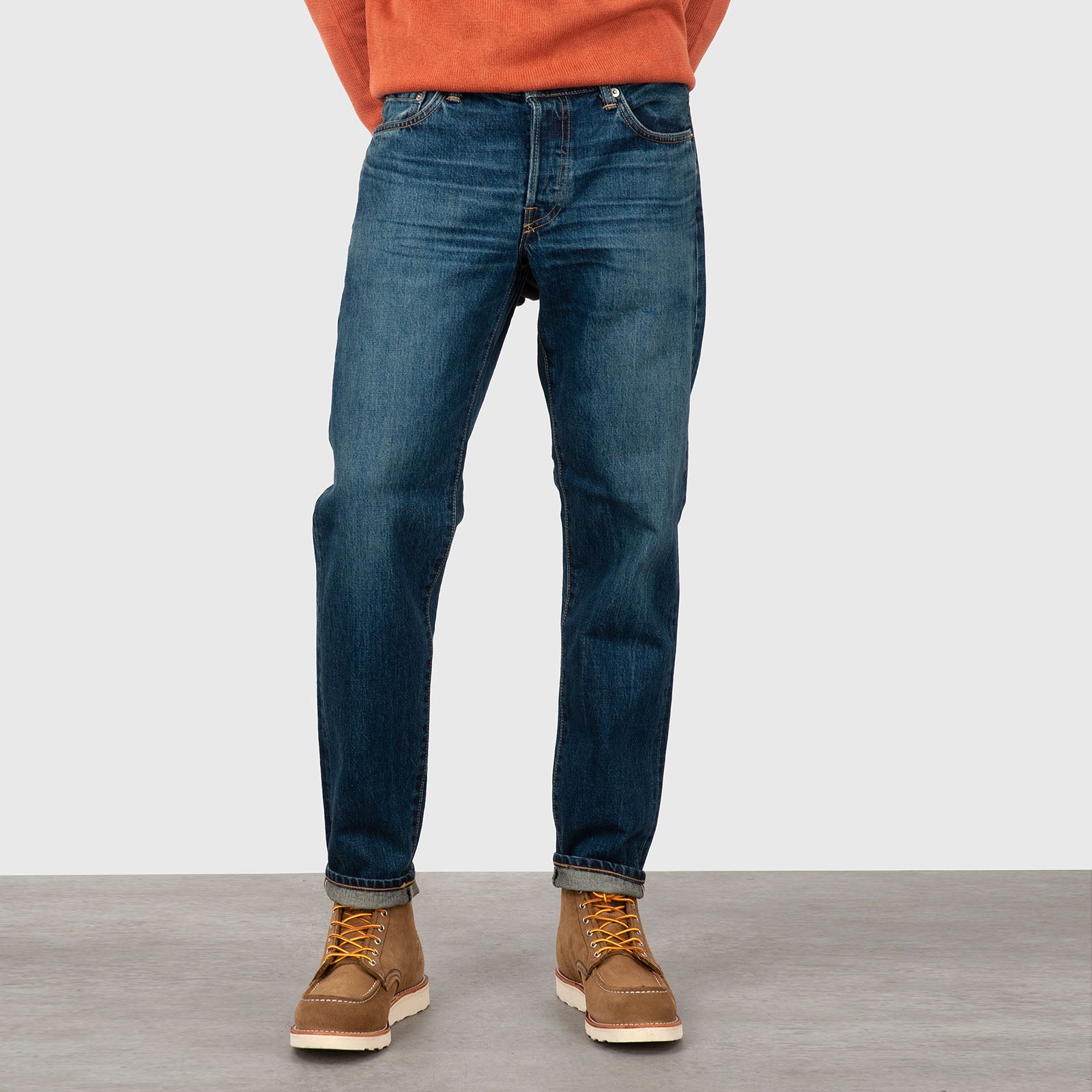 Edwin Jeans Regular Tapered Blu Medio Uomo - 8