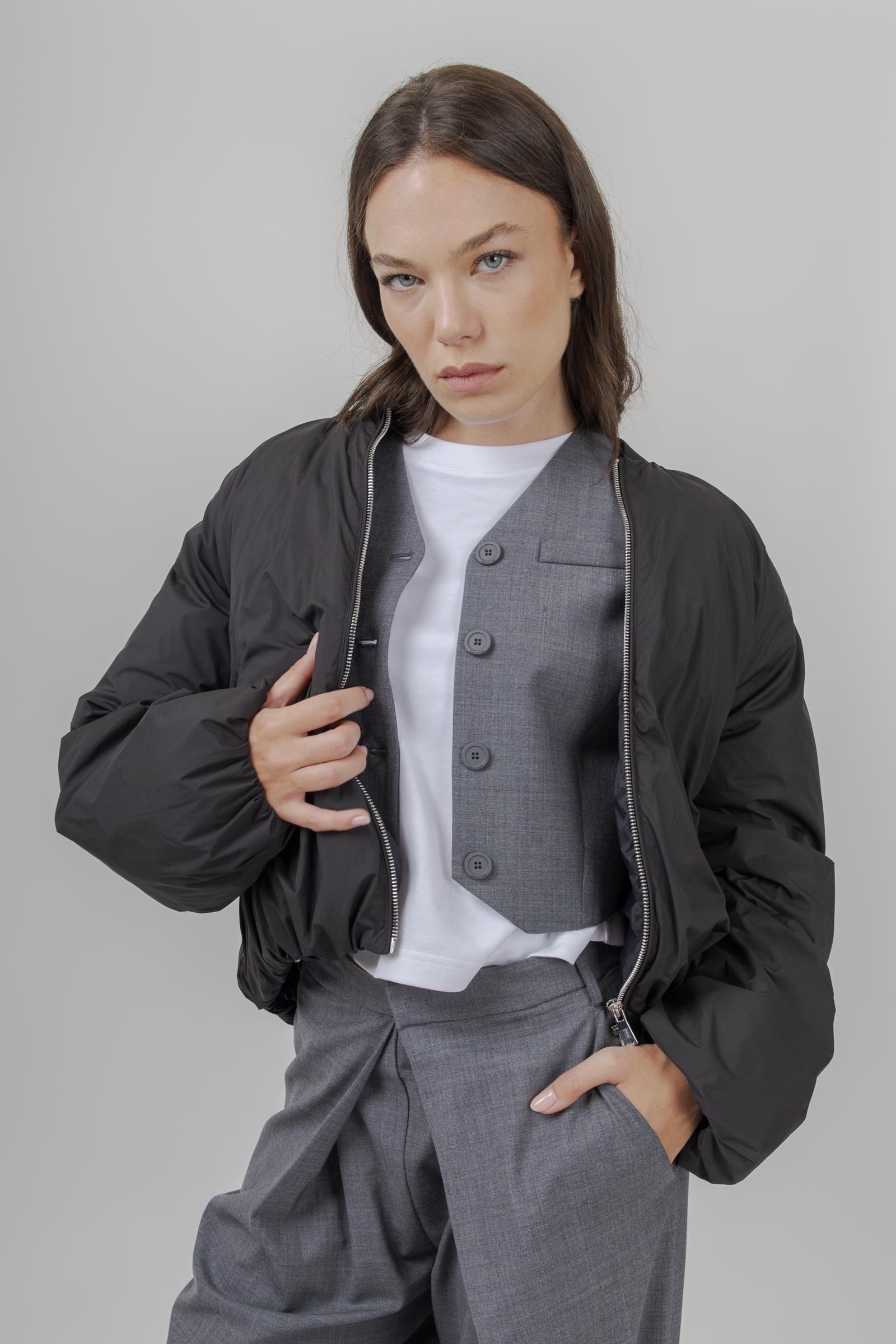 Erika Cavallini Bomber Cecilia Nero Donna - 1