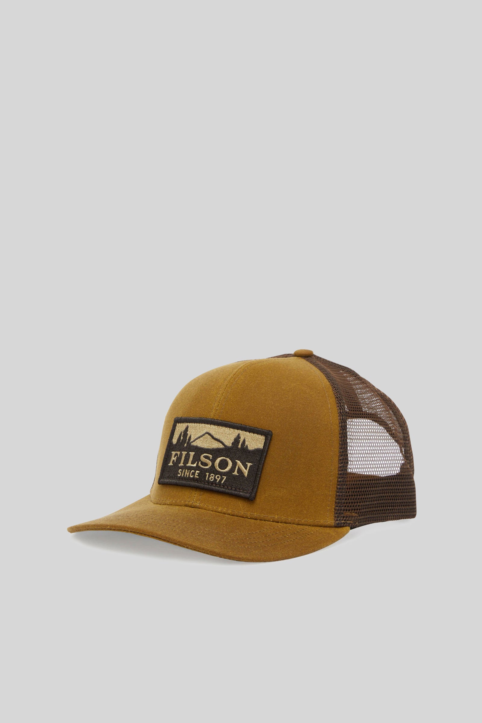 Filson Scenic Waxed Logger Mesh Cap Tabacco Uomo - 3
