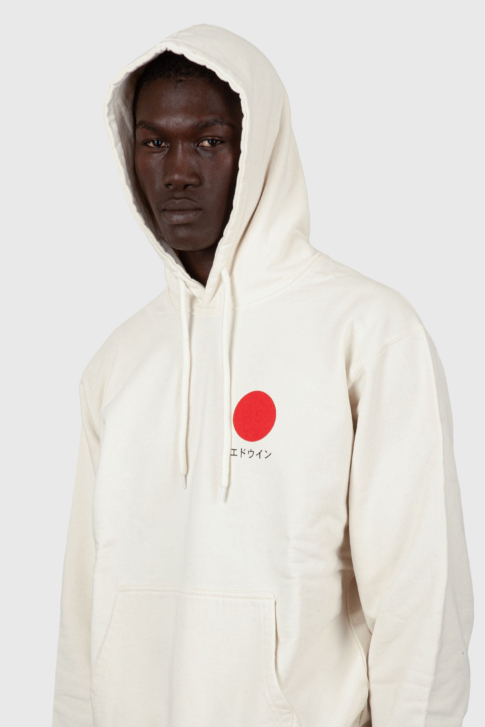 Edwin Felpa Japanese Sun Hoodie Bianco Off Uomo - 5