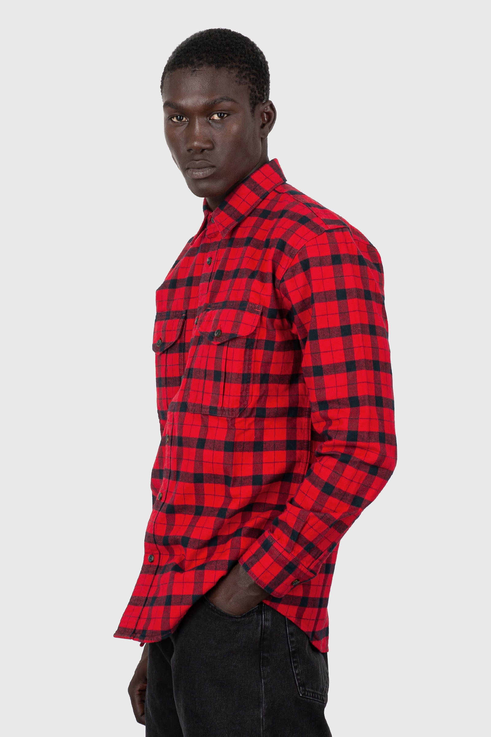 Filson Camicia Alaskan Guide Nero/rosso Uomo - 3