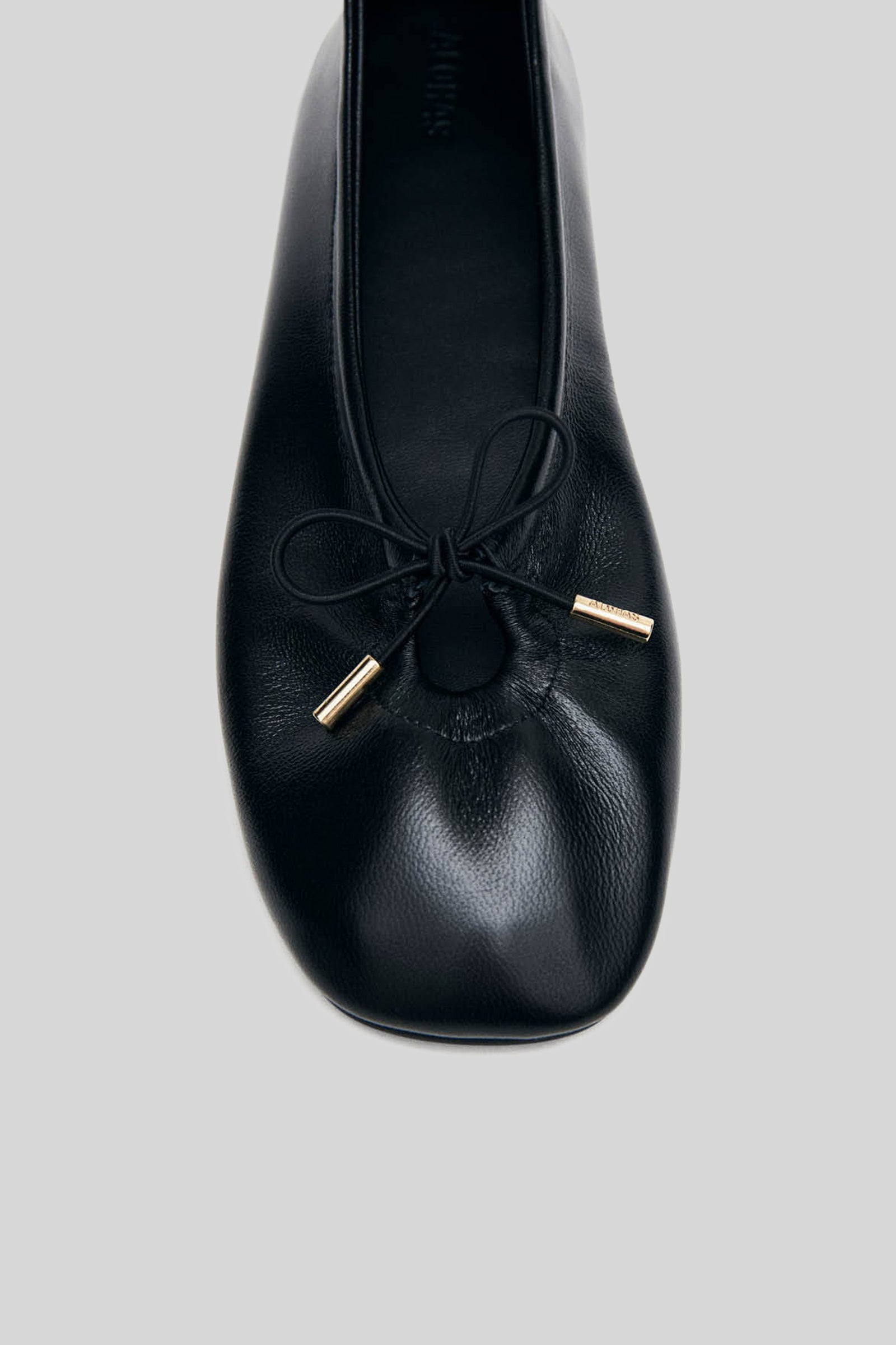 Alohas Rosalind Black Leather Ballet Flats Nero Donna - 5