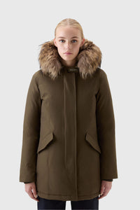 Woolrich Arctic Raccoon Parka Verde Militare Donna woolrich