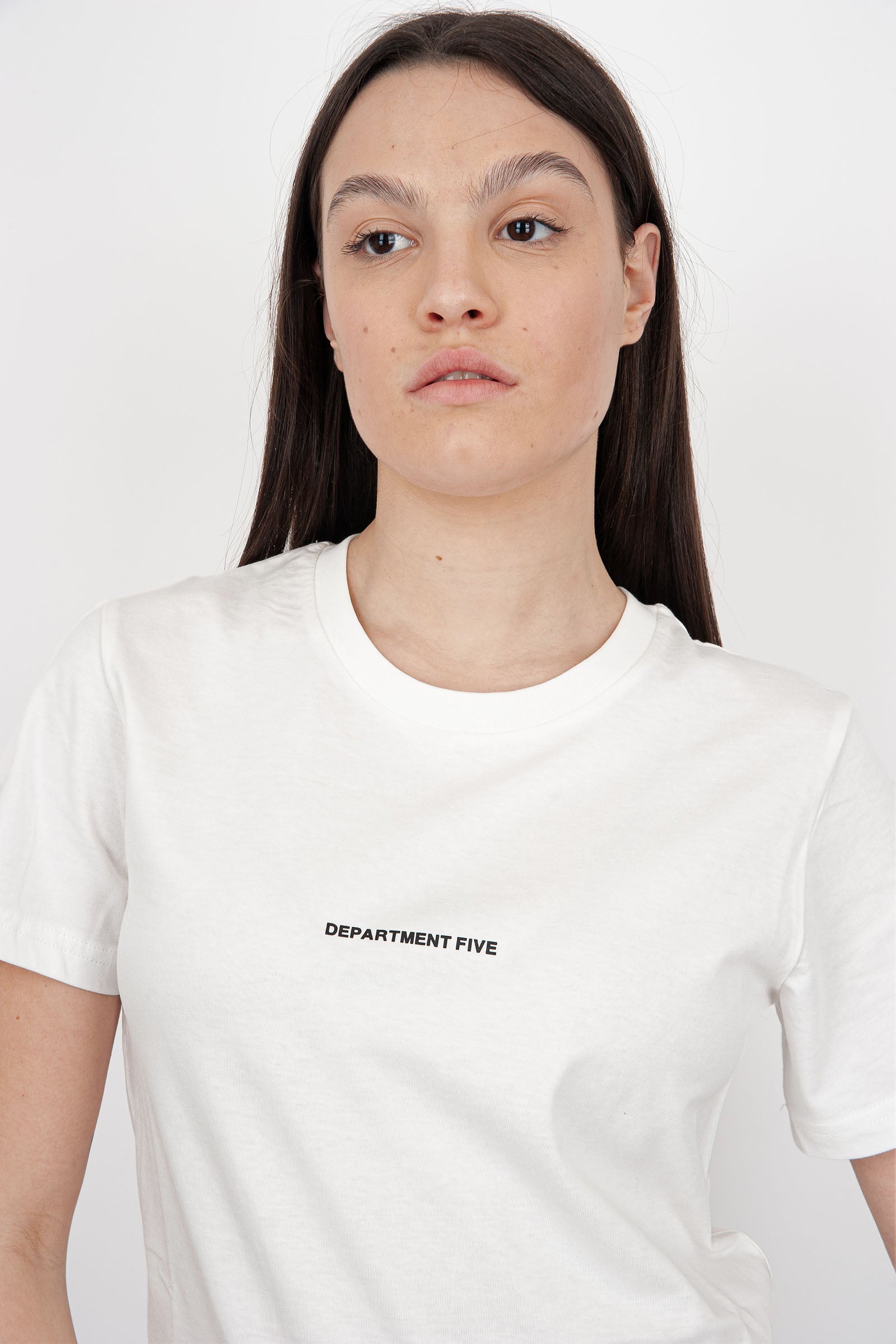 Department Five Crewneck Fleur T-Shirt in White Cotton - 2