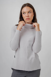 Velvet Vent Turtleneck Wom Sweater rrd