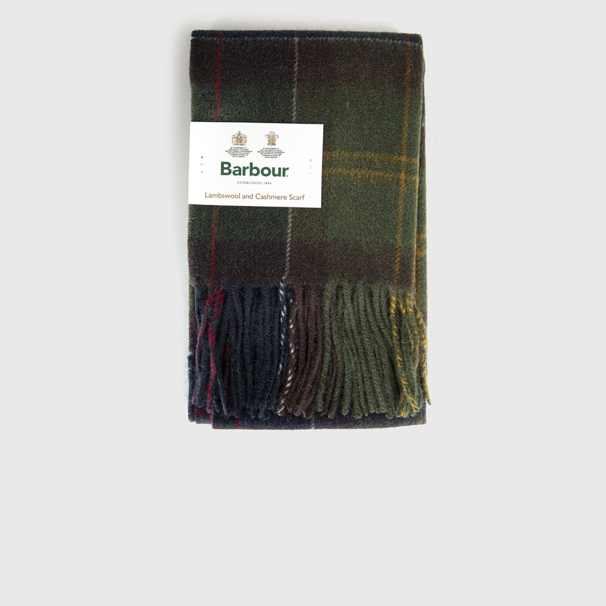 Barbour Sciarpa Tartan Verde/blu Unisex