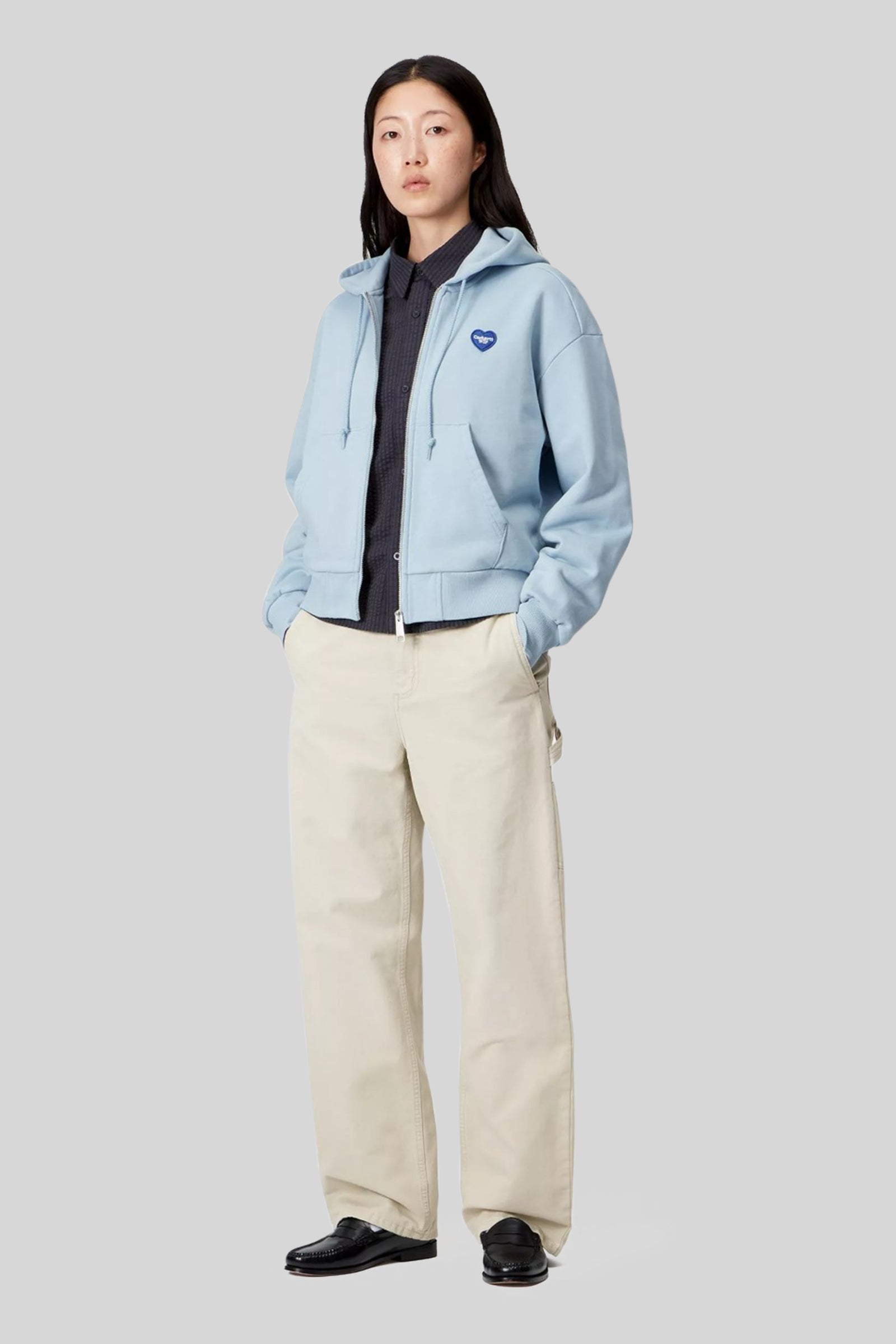 Carhartt Wip W' Pierce Pant Grigio Chiaro Donna - 4