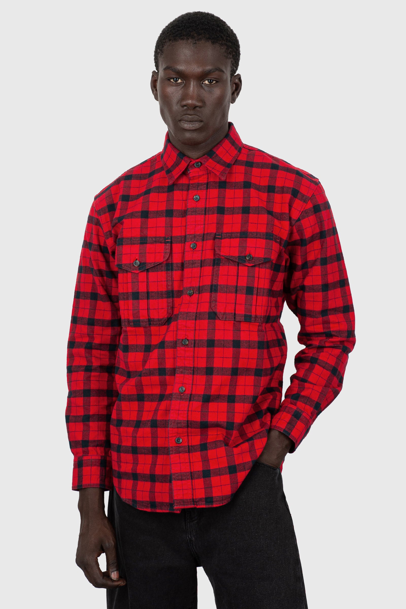 Filson Camicia Alaskan Guide Nero/rosso Uomo - 7