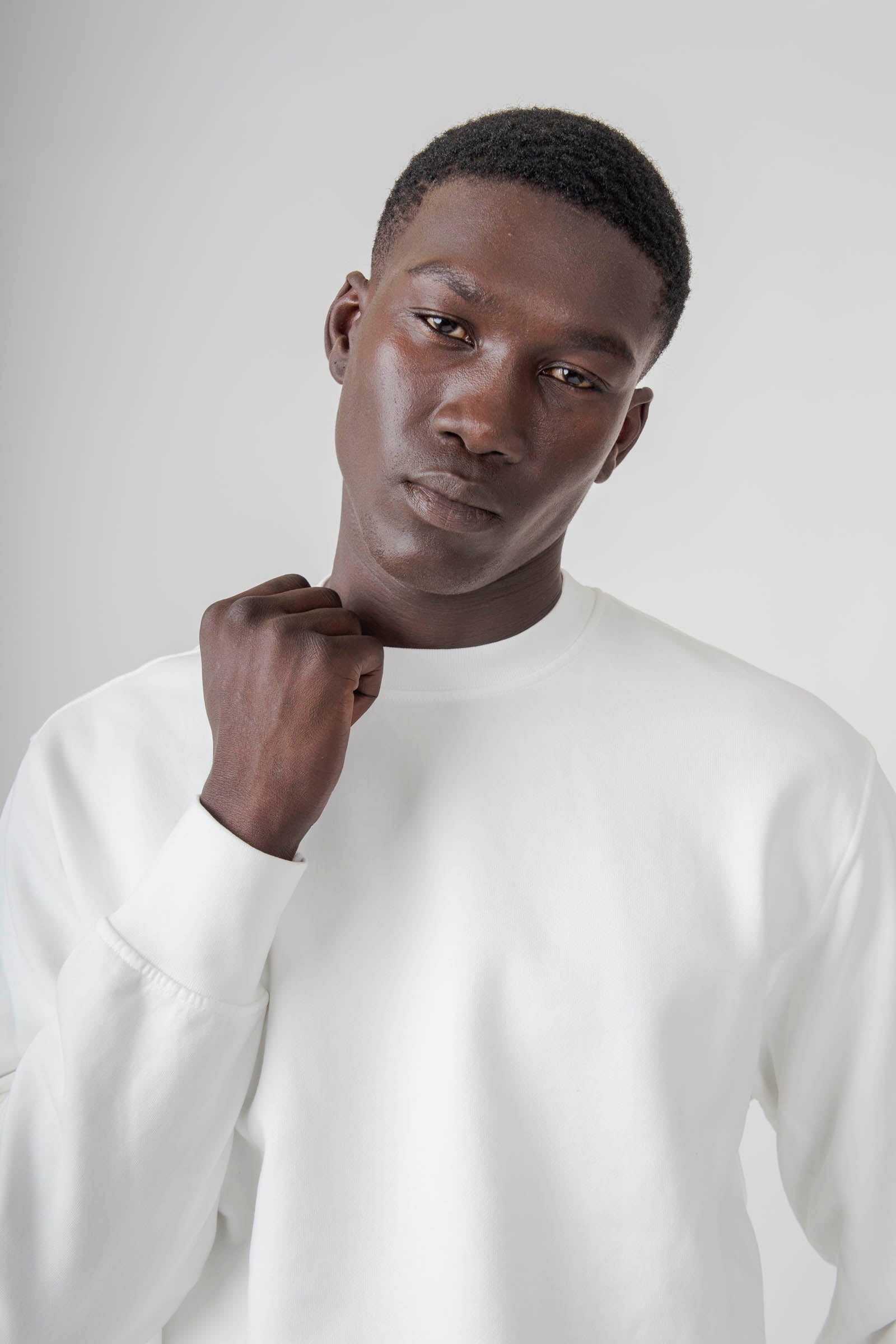 C.p. Company Felpa Crewneck Diadonal Brushed Emerized Bianco Uomo - 5