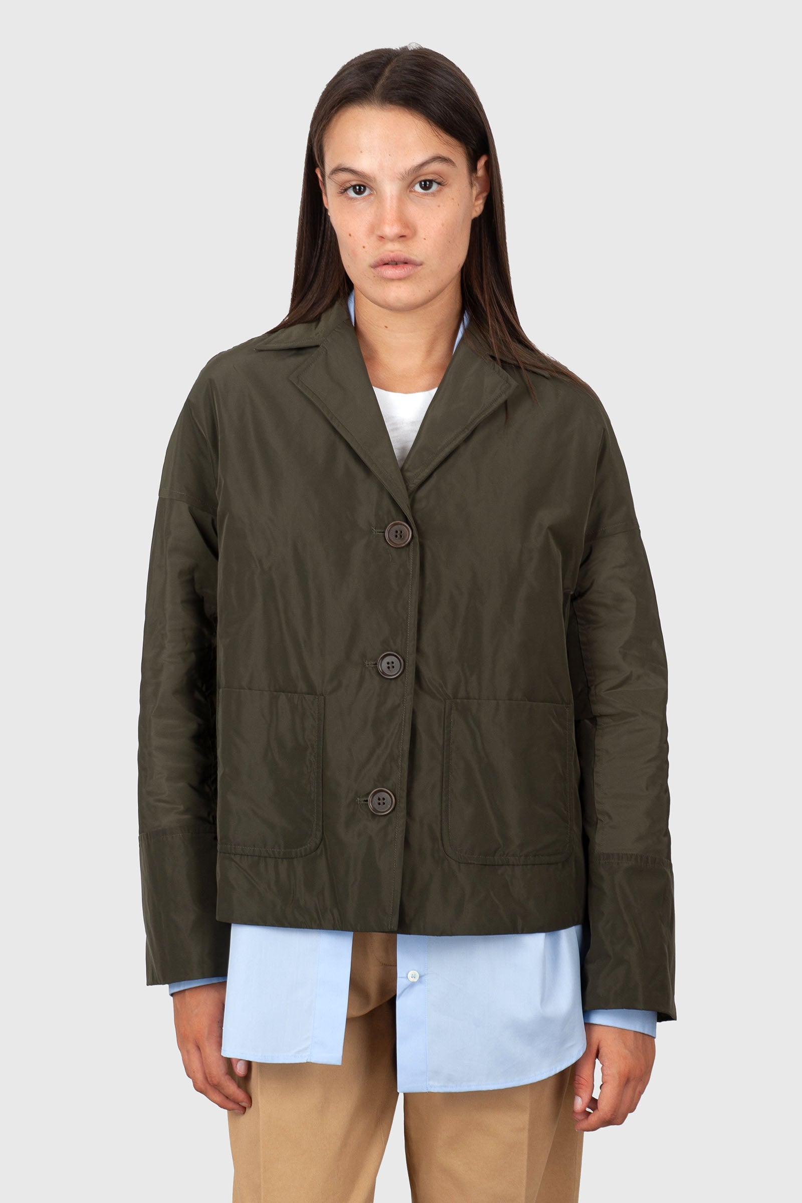 Aspesi Giacca Romy Verde Militare Donna - 1