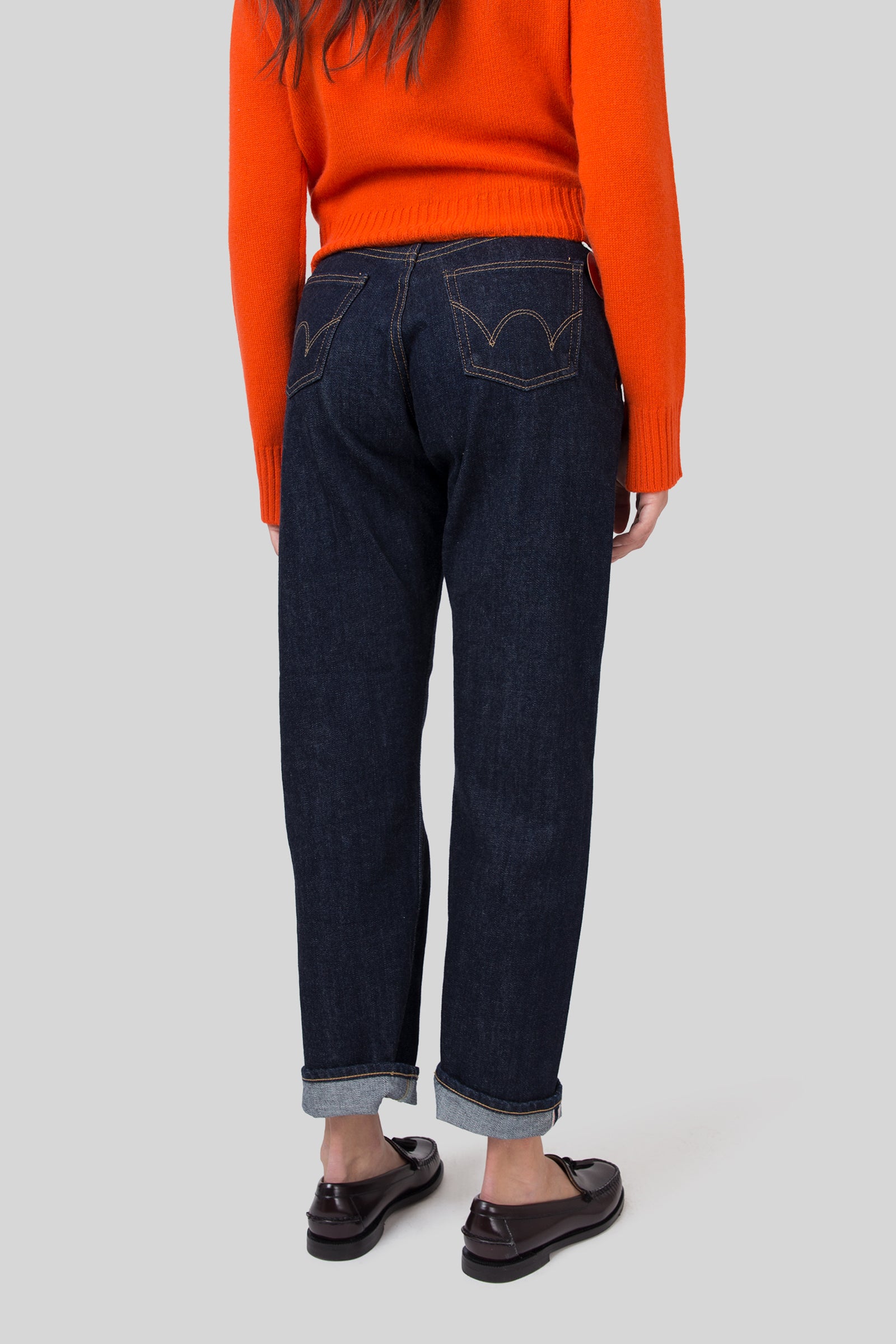 Edwin W Janis Pant Japan Blu Scuro Donna - 5