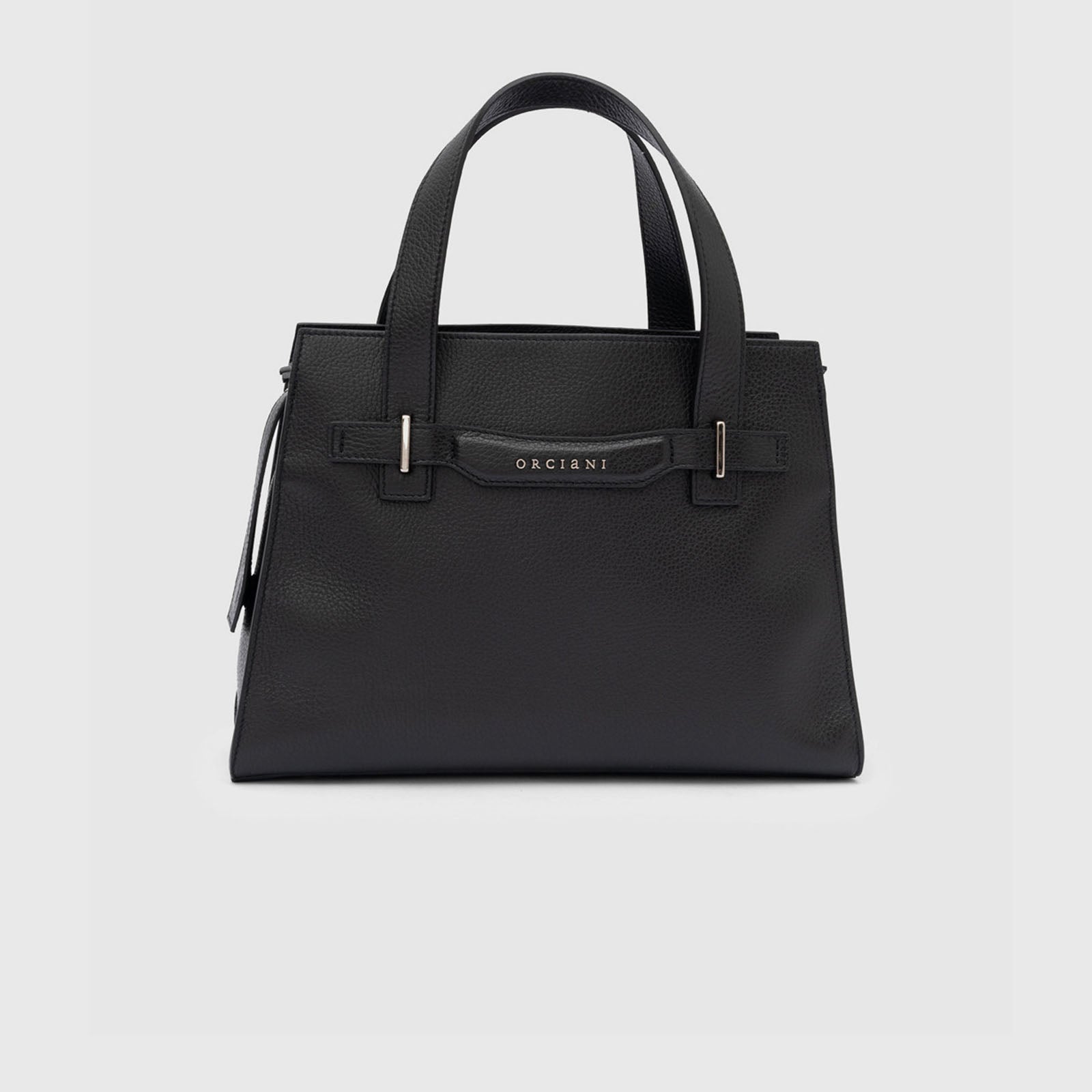 Orciani Borsa Posh Media In Pelle Sense Nero Donna - 5