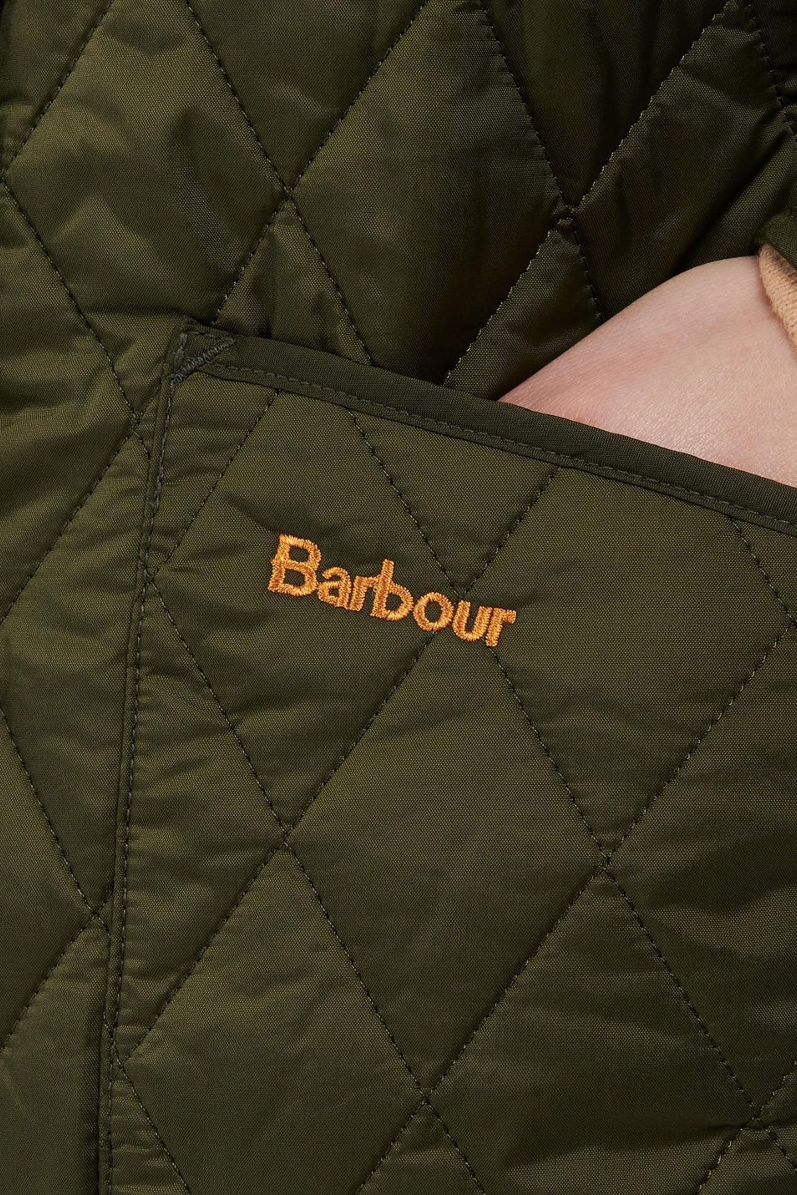 Barbour Annandale Quilted Jacket in Synthetic Olive Green - 4