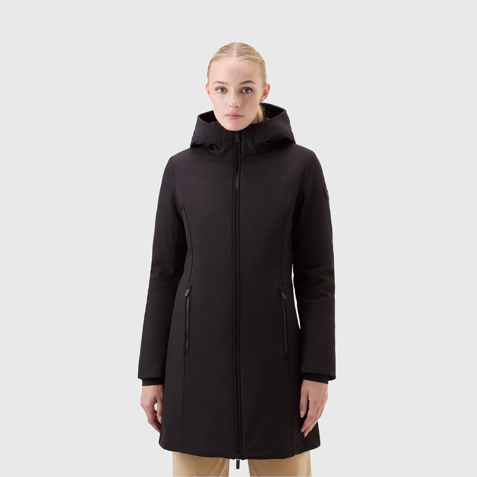 Woolrich Parka Firth In Tech Softshell Nero Donna - 10